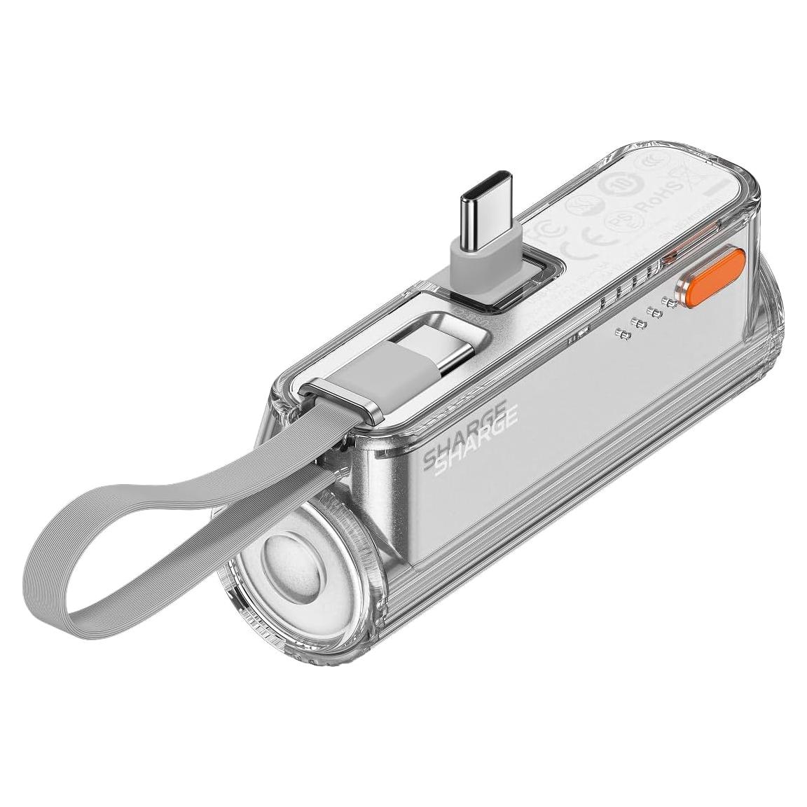 Cargador Portátil Sharge Flow Mini 2 5000mAh 22.5W Plata