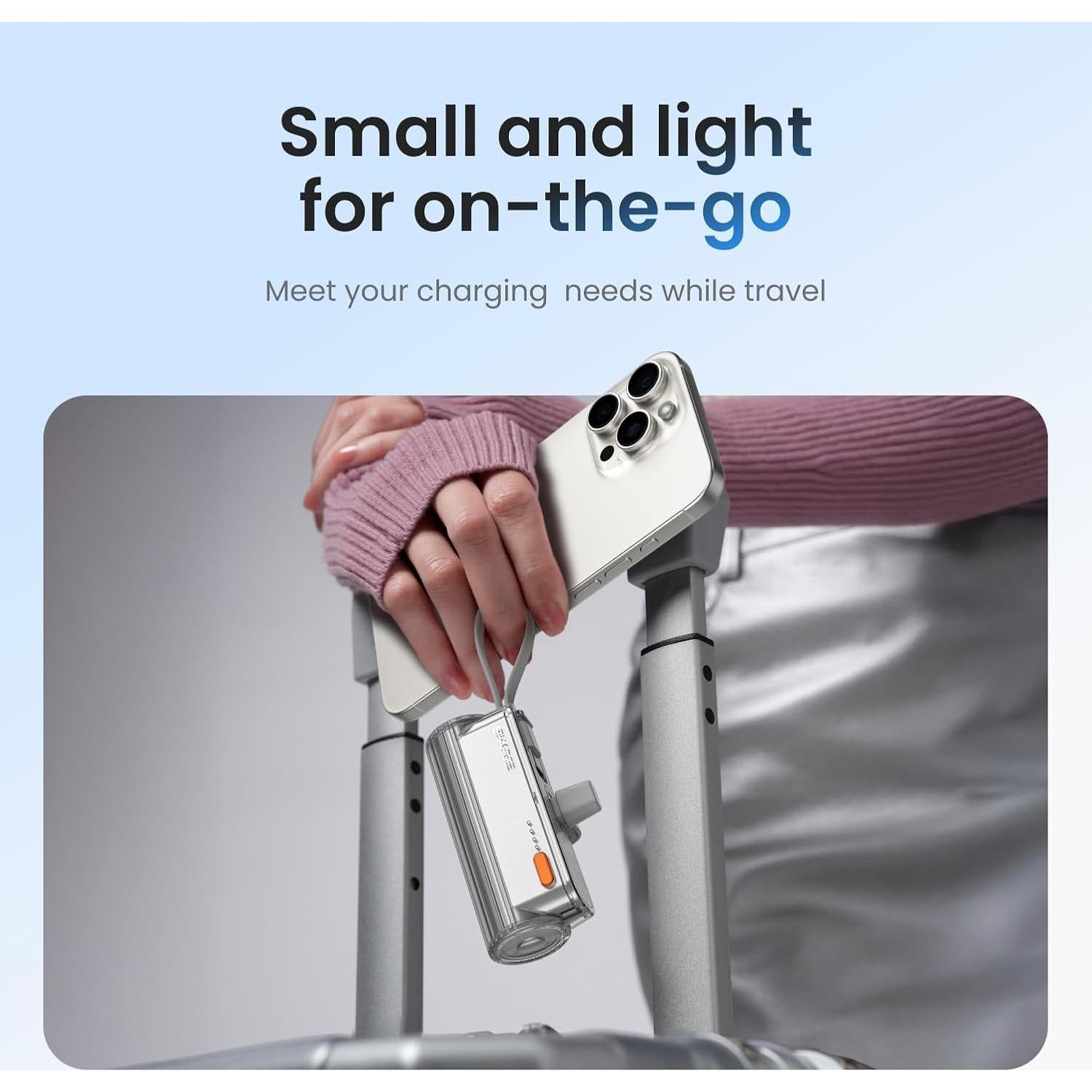 Cargador Portátil Sharge Flow Mini 2 5000mAh 22.5W Plata