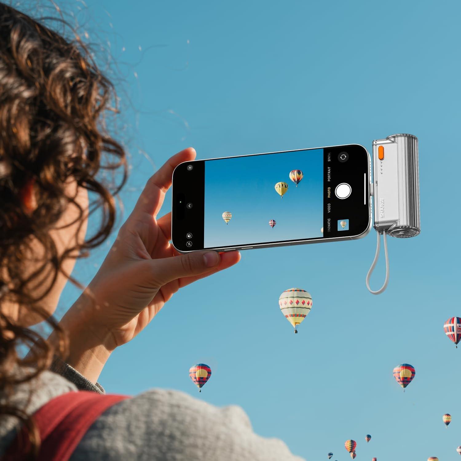 Cargador Portátil Sharge Flow Mini 2 5000mAh 22.5W Plata