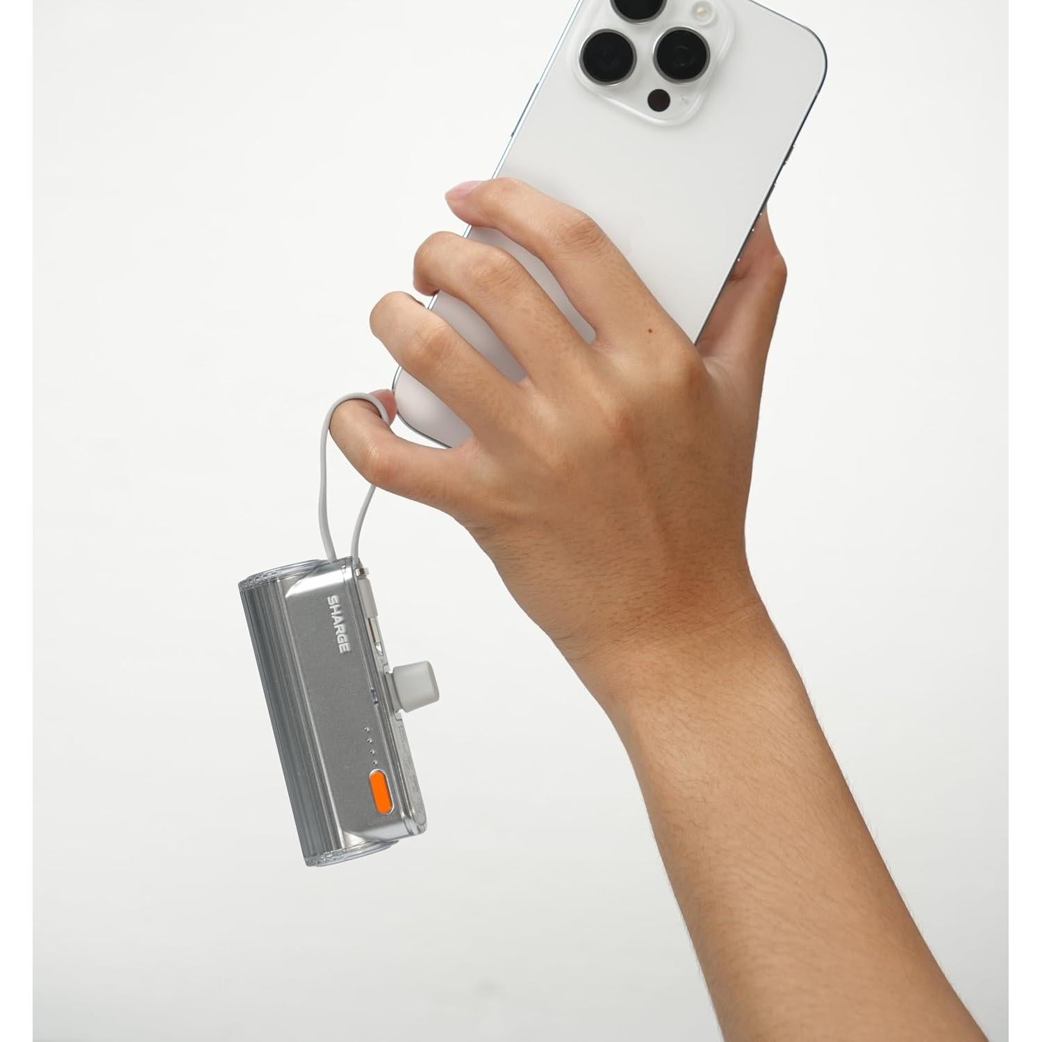 Cargador Portátil Sharge Flow Mini 2 5000mAh 22.5W Plata