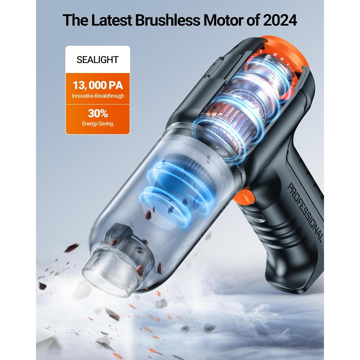 Aspiradora de Mano SEALIGHT X2 4 en 1 Alta Potencia 120W