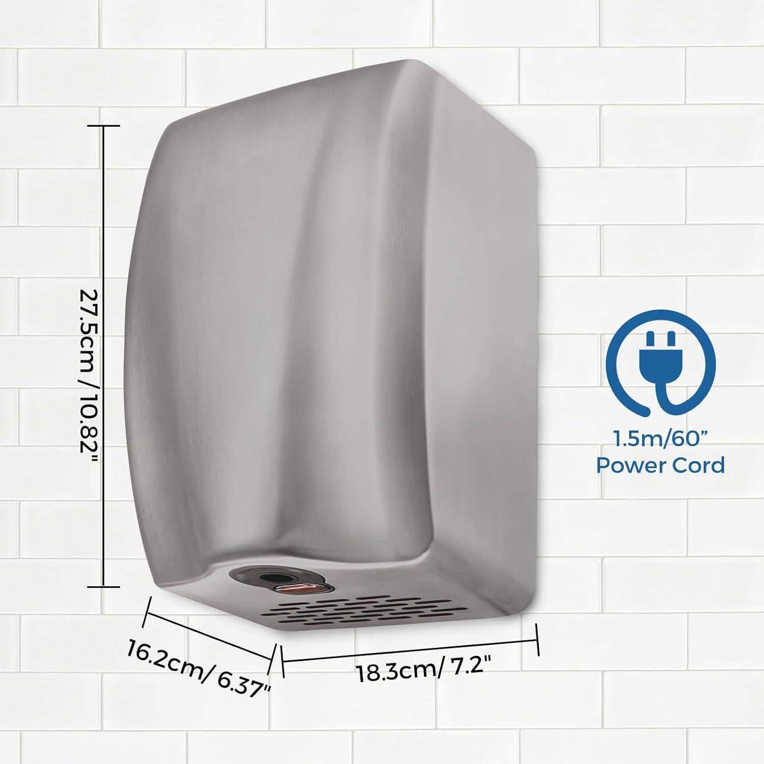 Secador de Manos Automático Stardrix HD1000S Acero Inoxidable HEPA