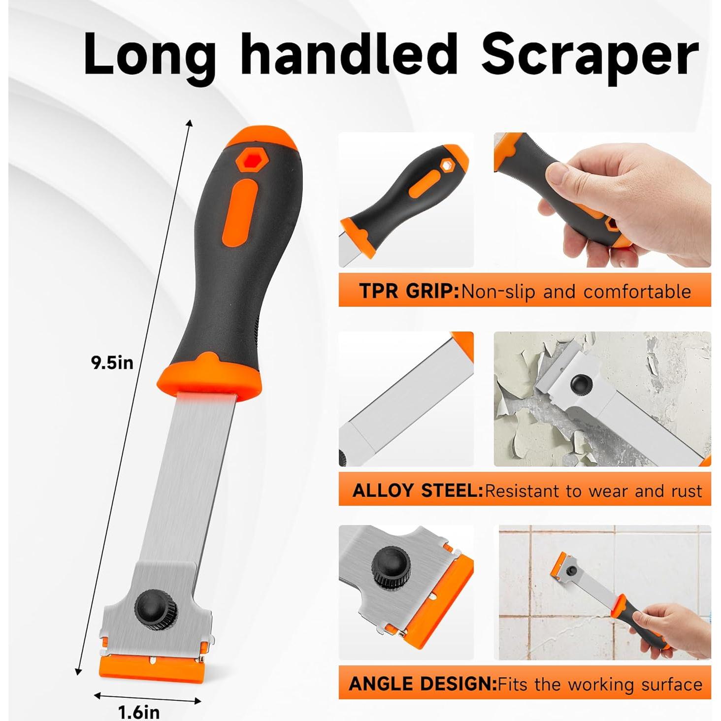 Juego de 6 herramientas de raspado Fenikara - 3 raspadores y 40 cuchillas