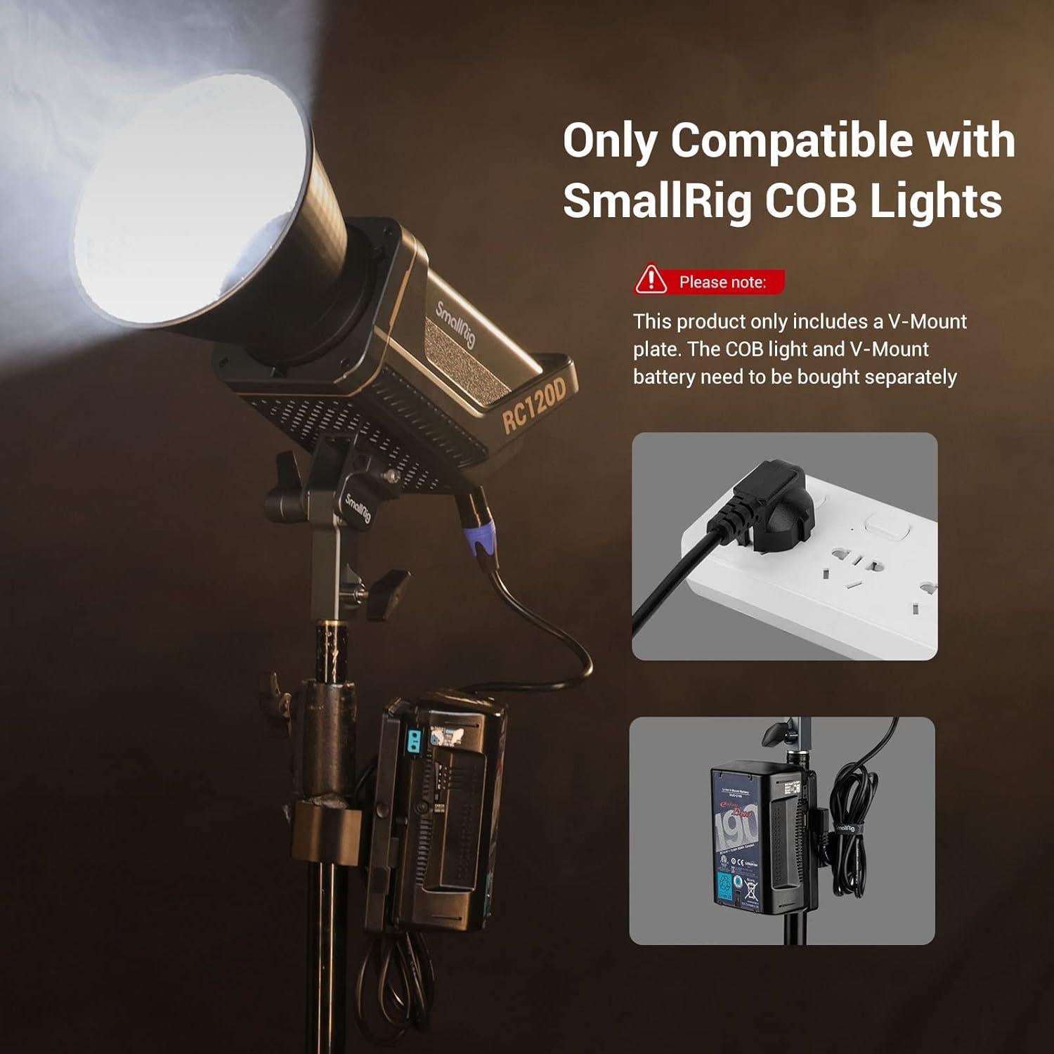 Placa de Batería V-Mount SmallRig 3676 para Luz COB