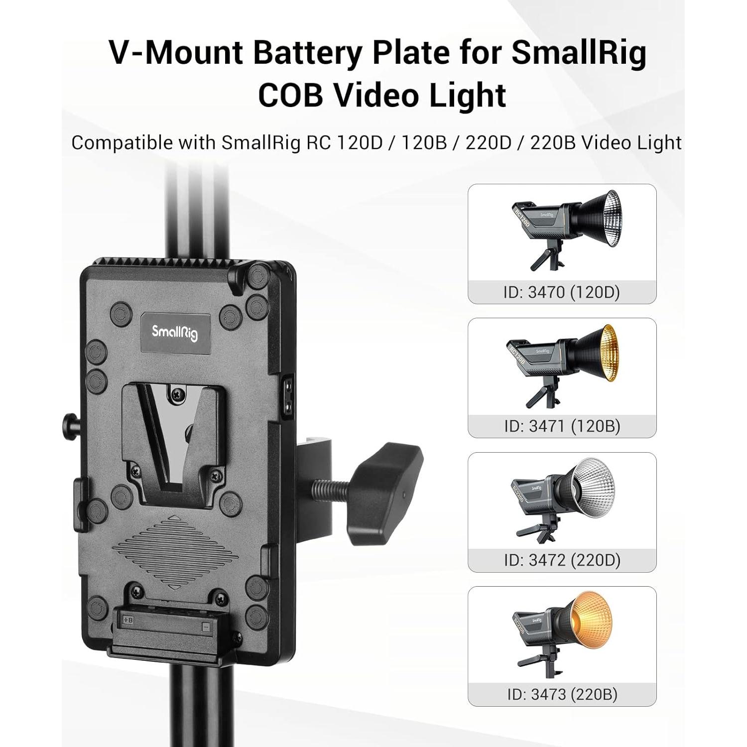 Placa de Batería V-Mount SmallRig 3676 para Luz COB