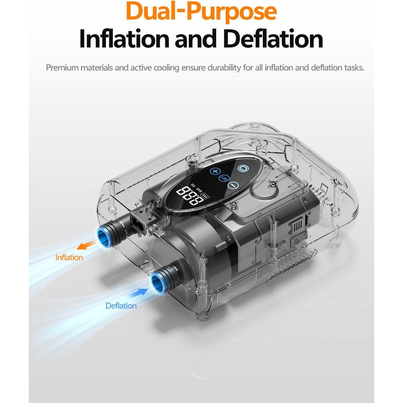 Bomba Eléctrica Inalámbrica Tenlox Q141 20 PSI 15600mAh SUP