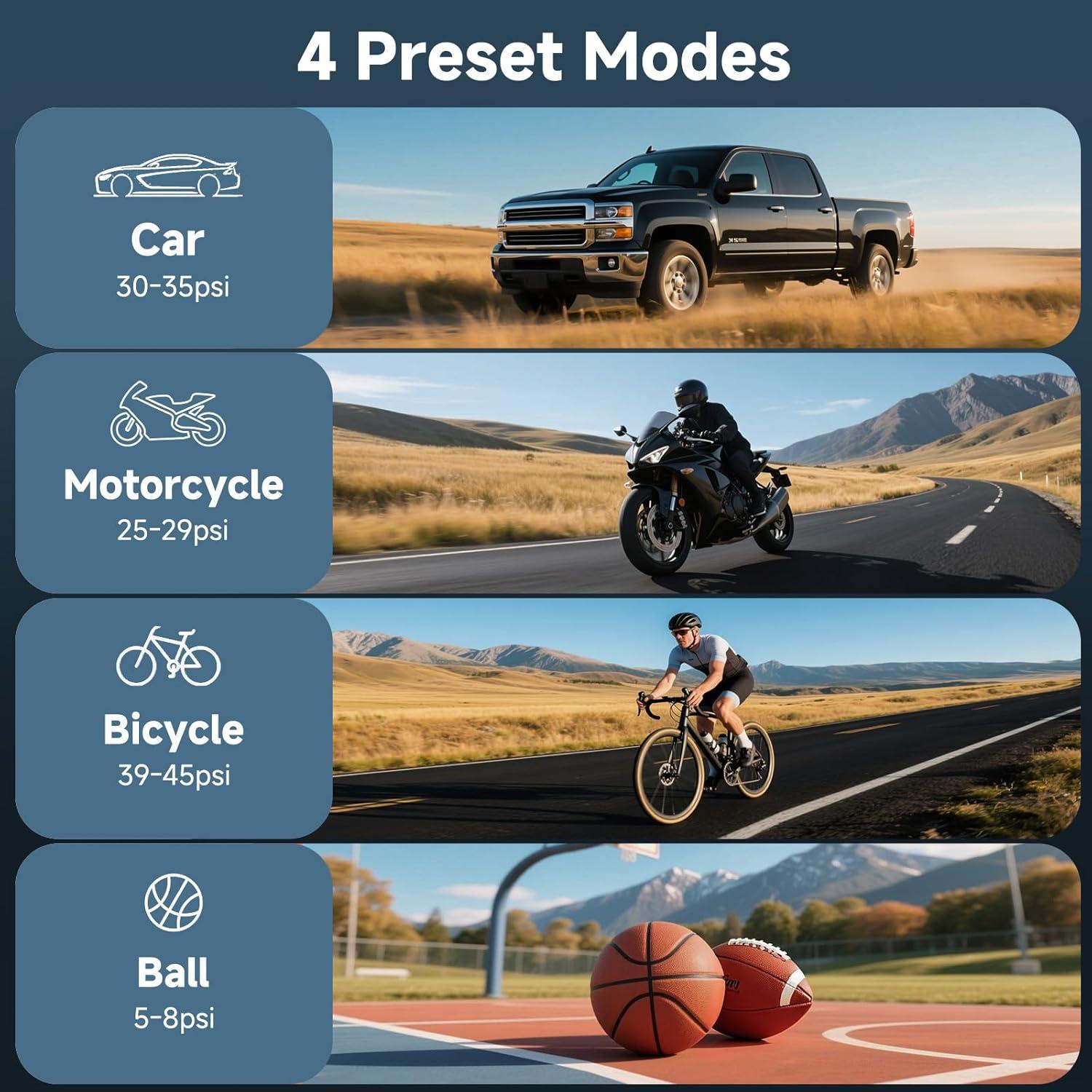 Compresor de Aire Portátil OlarHike 6000mAh, Inflación Rápida