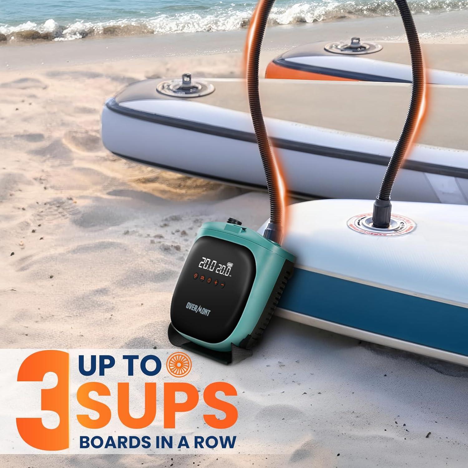 Bomba Eléctrica Portátil Overmont OHS-EP02 20PSI para Inflables