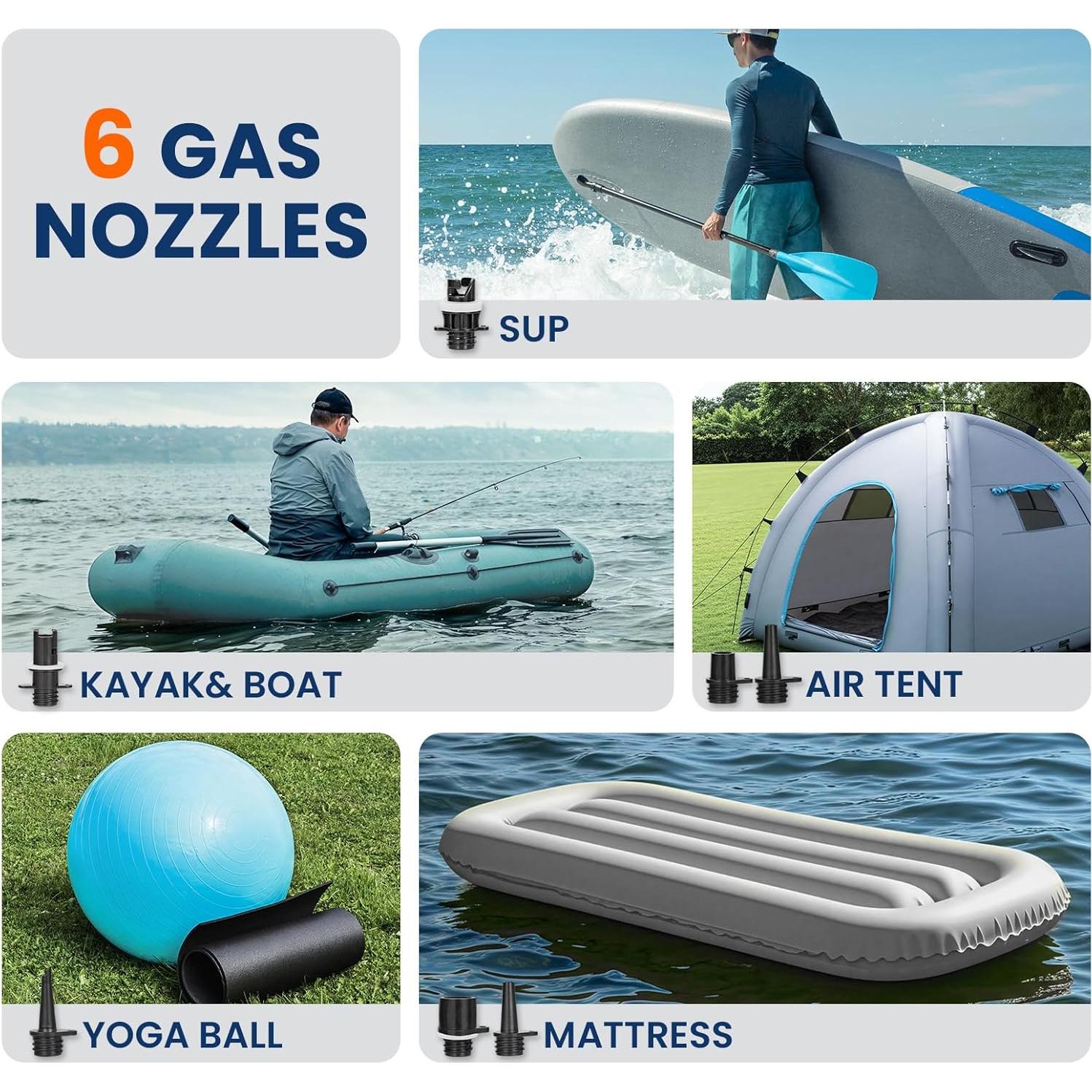 Bomba Eléctrica Portátil Overmont OHS-EP02 20PSI para Inflables