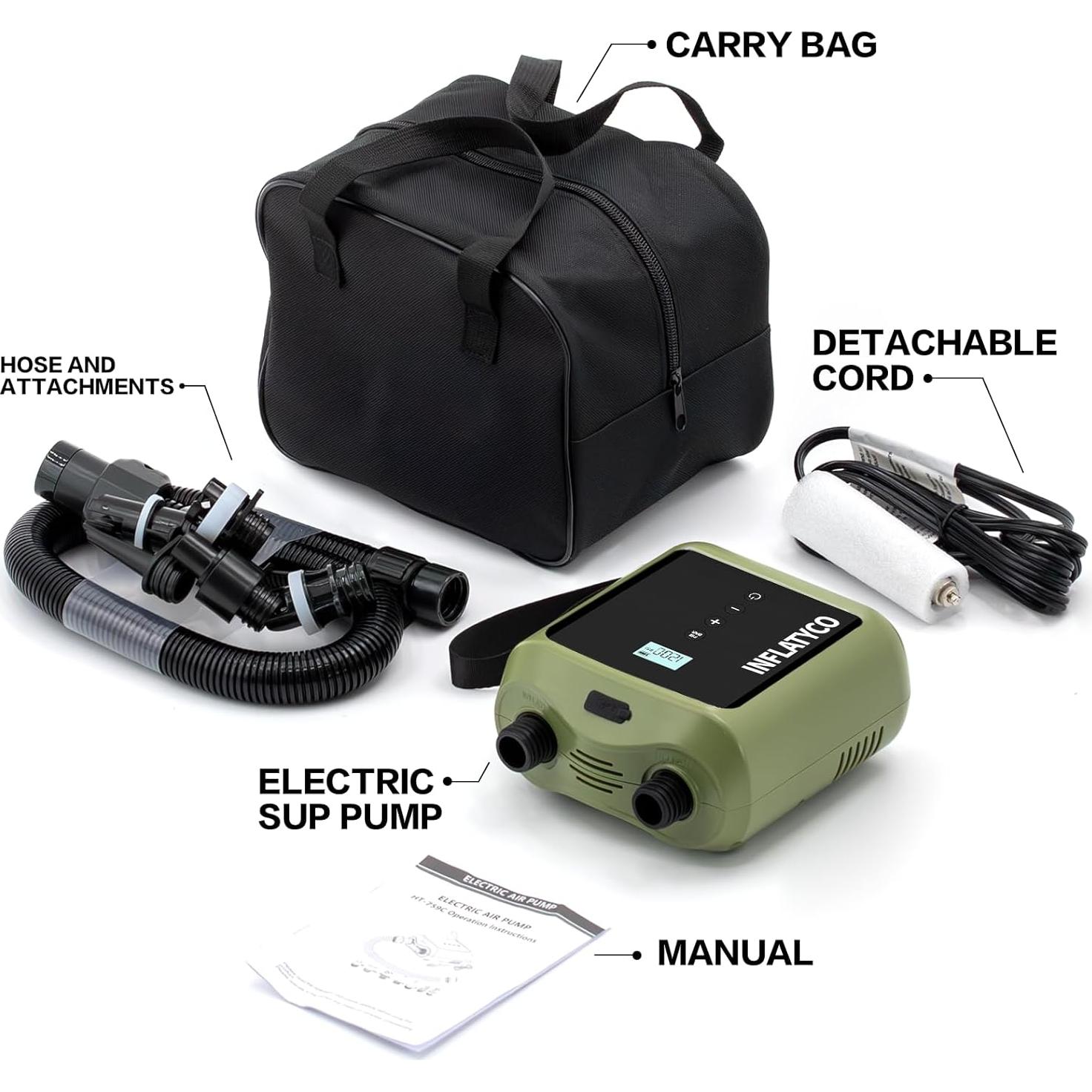 Bomba Eléctrica Portátil INFLATYCO HT-759PLUS 12 PSI