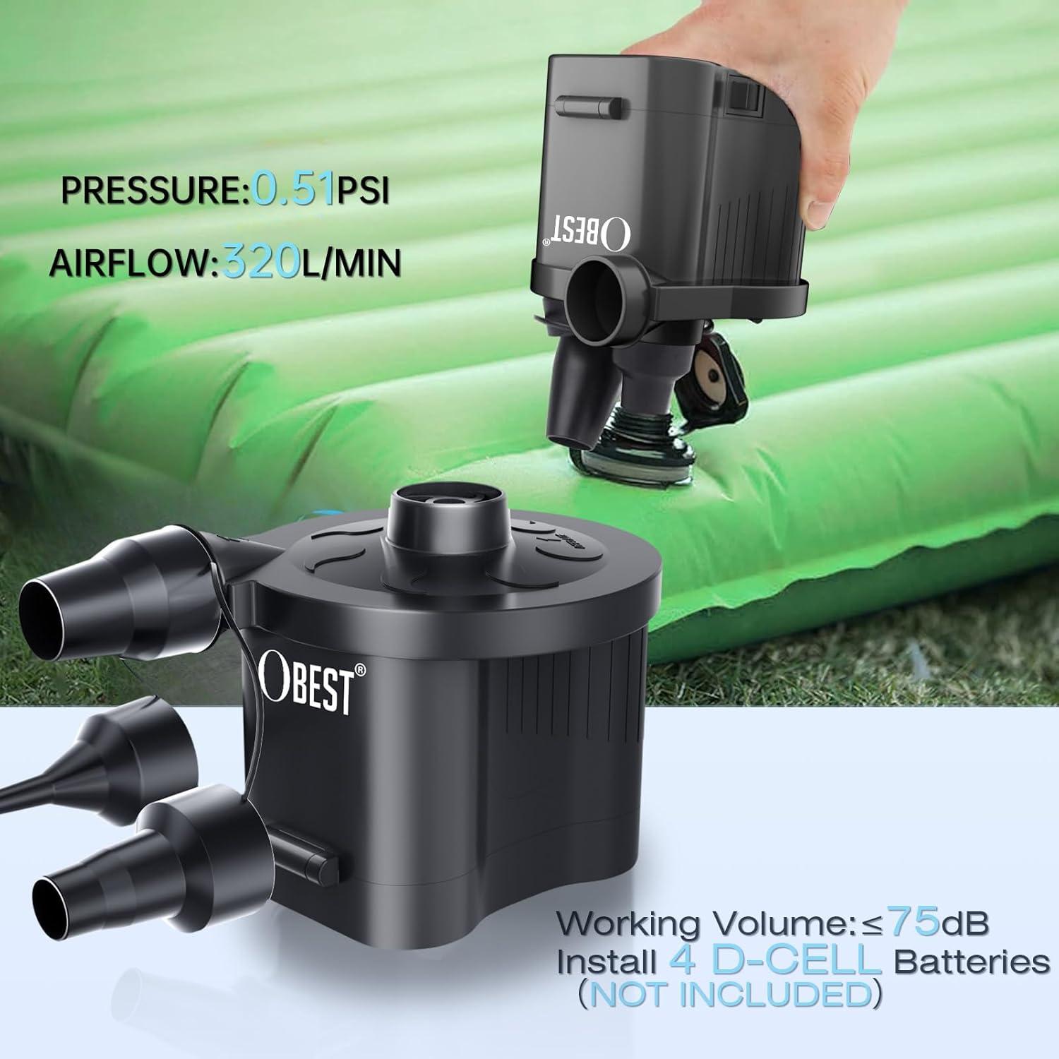 Bomba de aire eléctrica portátil OBEST 130W inflador/desinflador