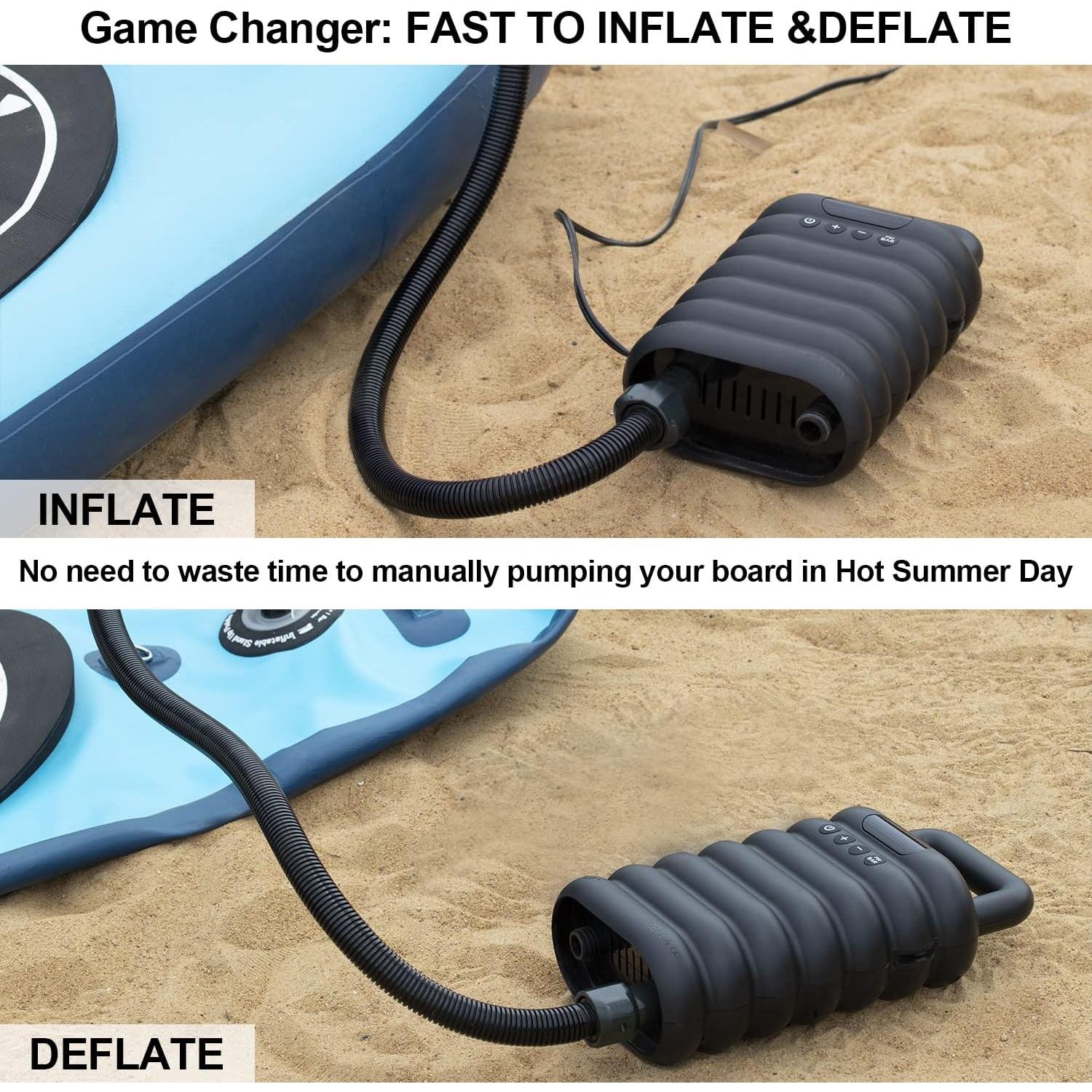 Bomba Eléctrica SUP Tuomico 20PSI Doble Etapa 12V