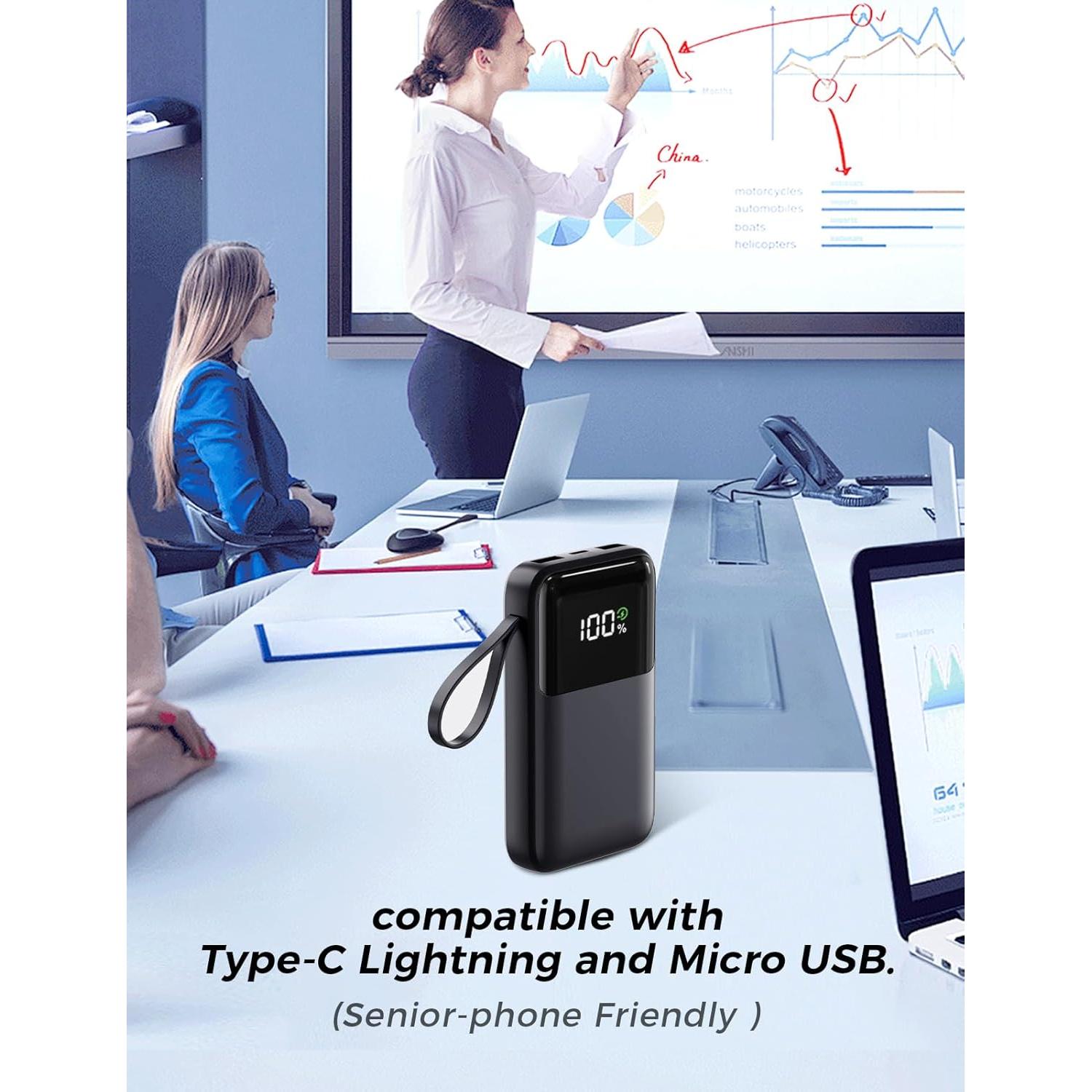 Banco de Energía Portátil Anshi N18 15000mAh Carga Rápida 22.5W