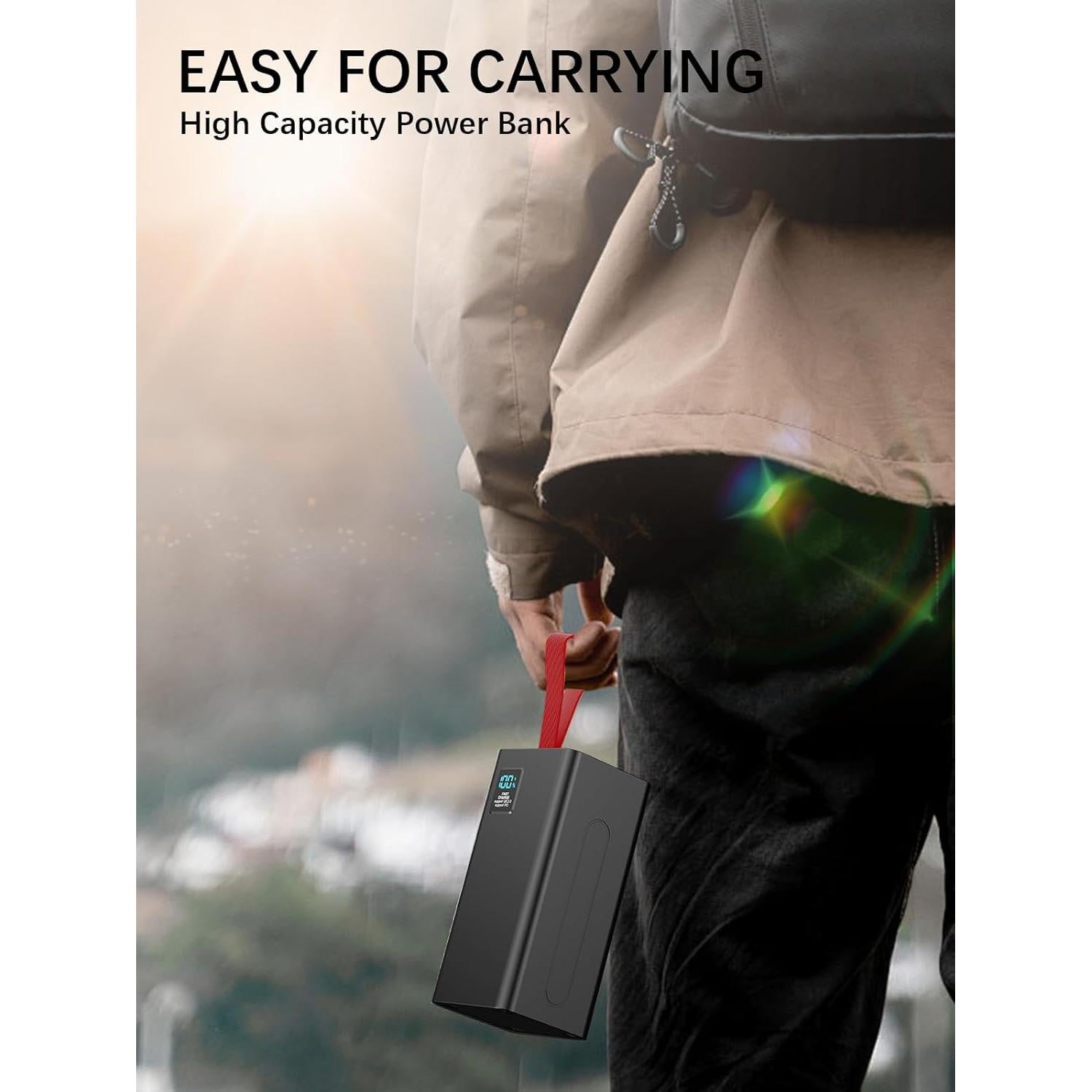 Cargador Portátil 90000mAh Powerbank 30W PD QC 3.0 USB-C