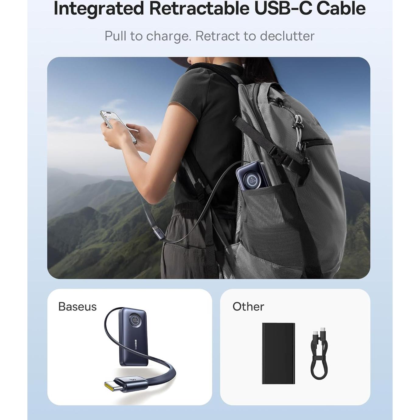 Baseus Enercore Power Bank 20000mAh Carga Rápida 67W USB-C