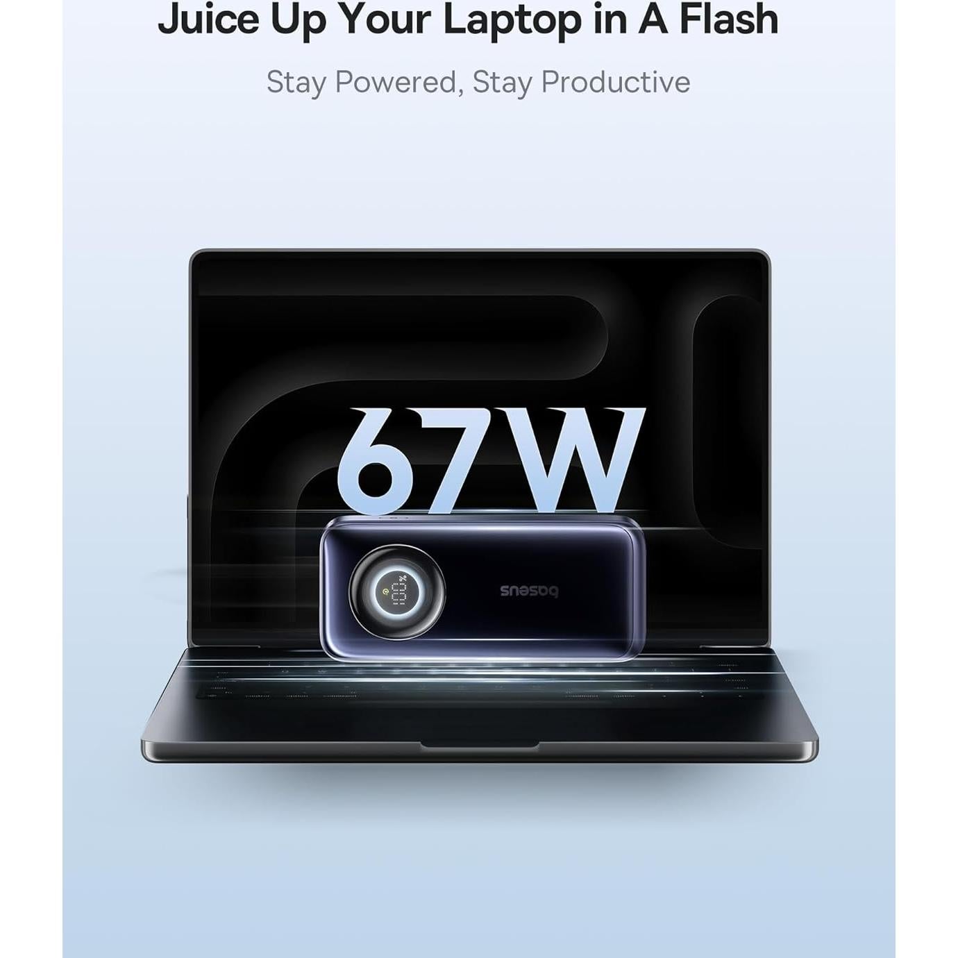 Baseus Enercore Power Bank 20000mAh Carga Rápida 67W USB-C