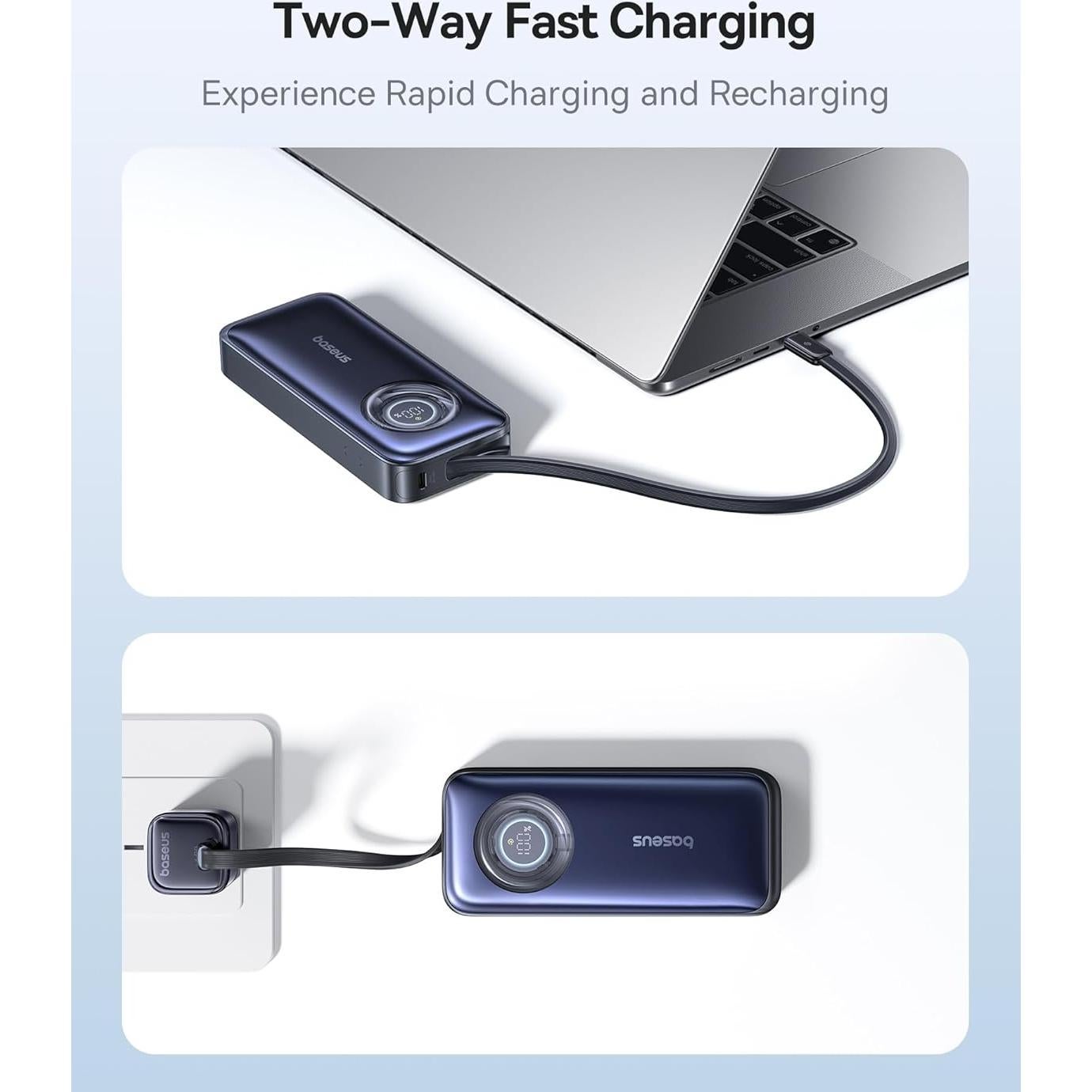 Baseus Enercore Power Bank 20000mAh Carga Rápida 67W USB-C