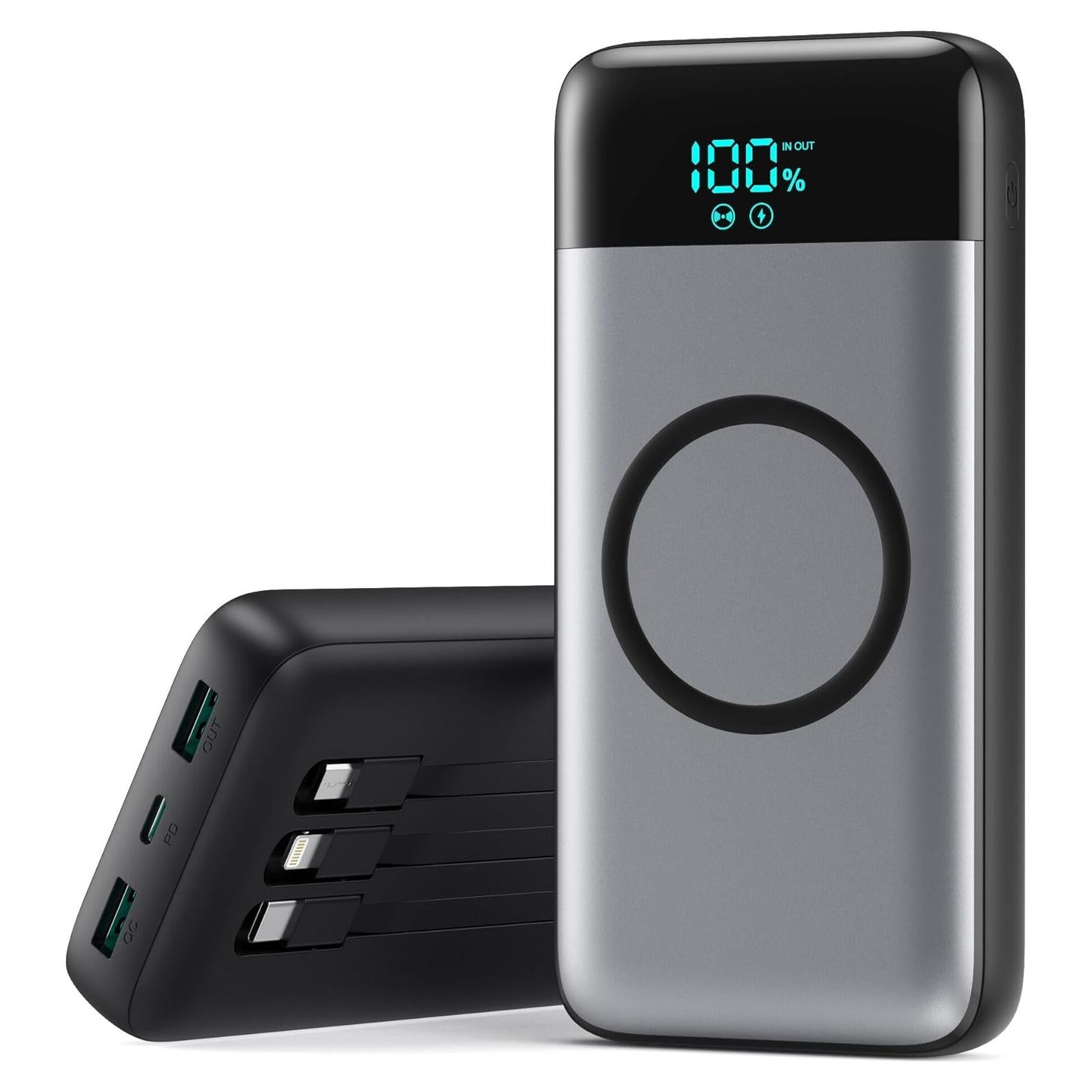 Cargador Portátil Inalámbrico YHO 40800mAh 25W con 3 Cables