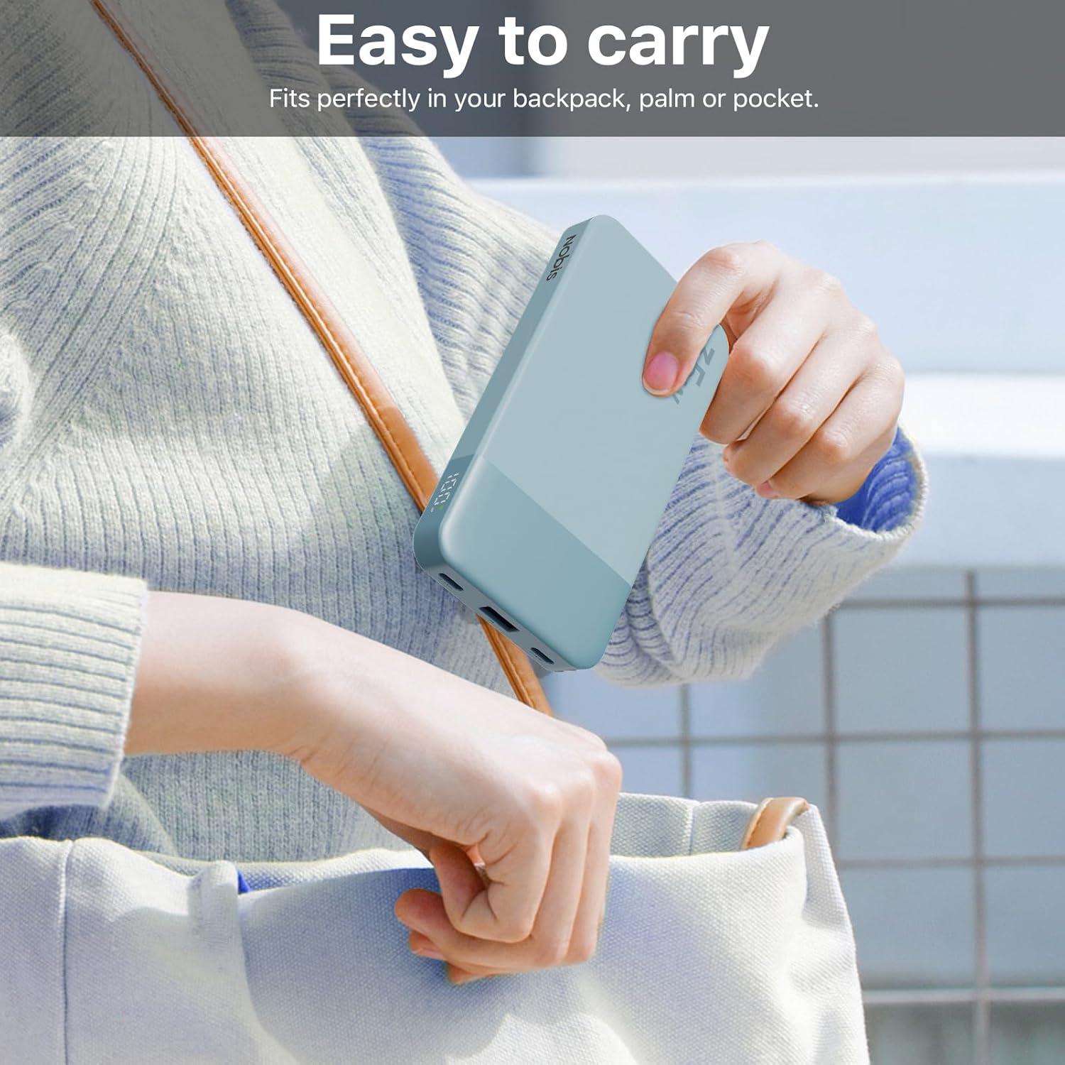 Cargador Portátil NOBIS 10000mAh Carga Rápida 35W Pantalla Digital