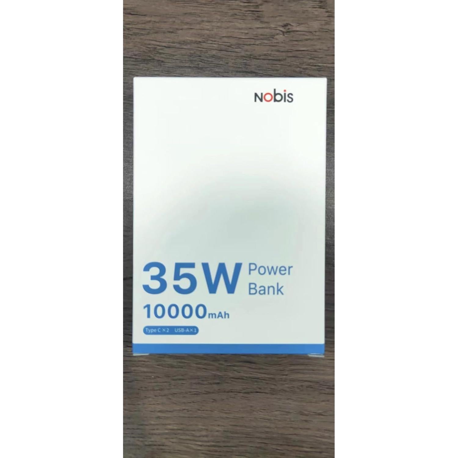 Cargador Portátil NOBIS 10000mAh Carga Rápida 35W Pantalla Digital
