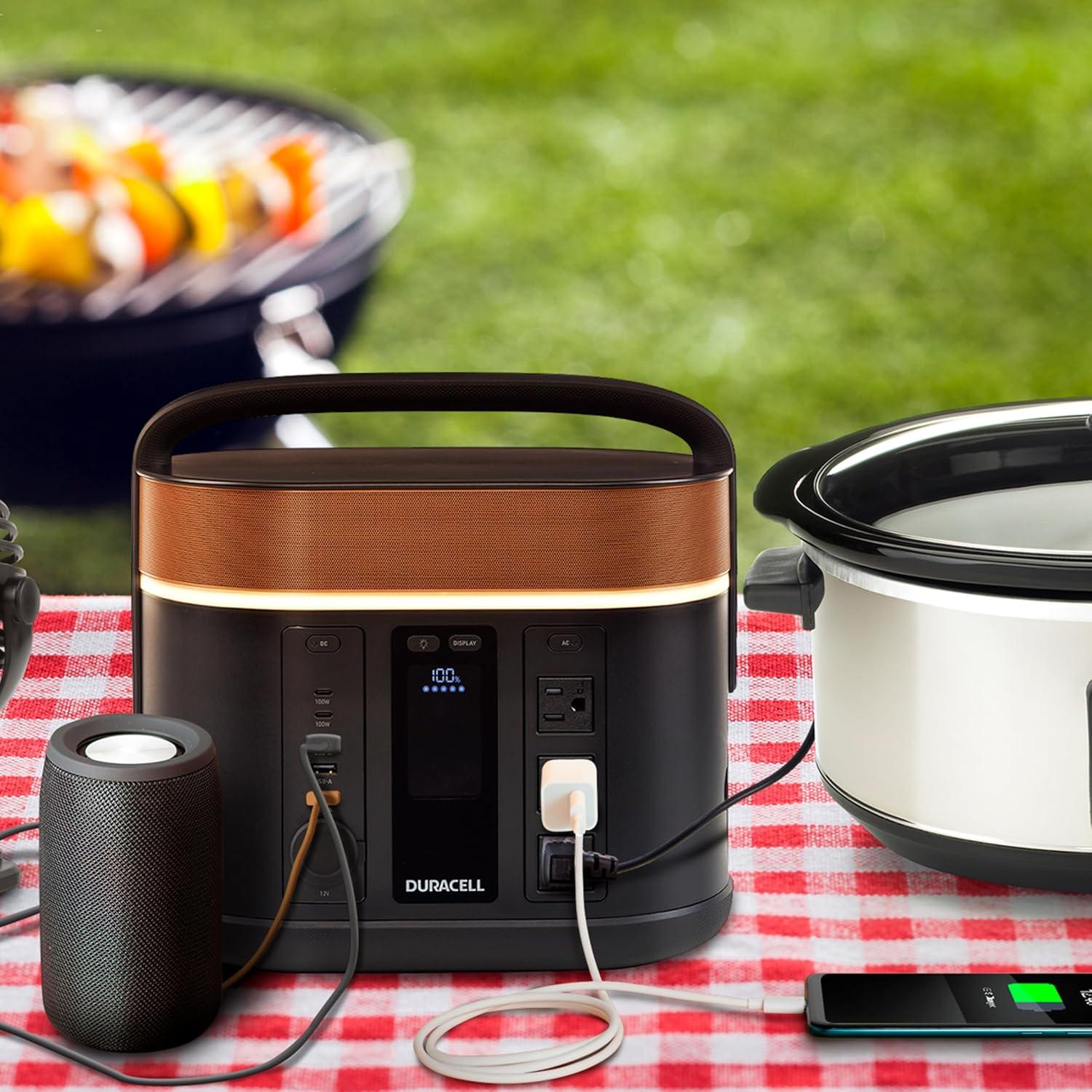 Estación de Energía Portátil Duracell G800 - 800W, Batería de Litio-Ion