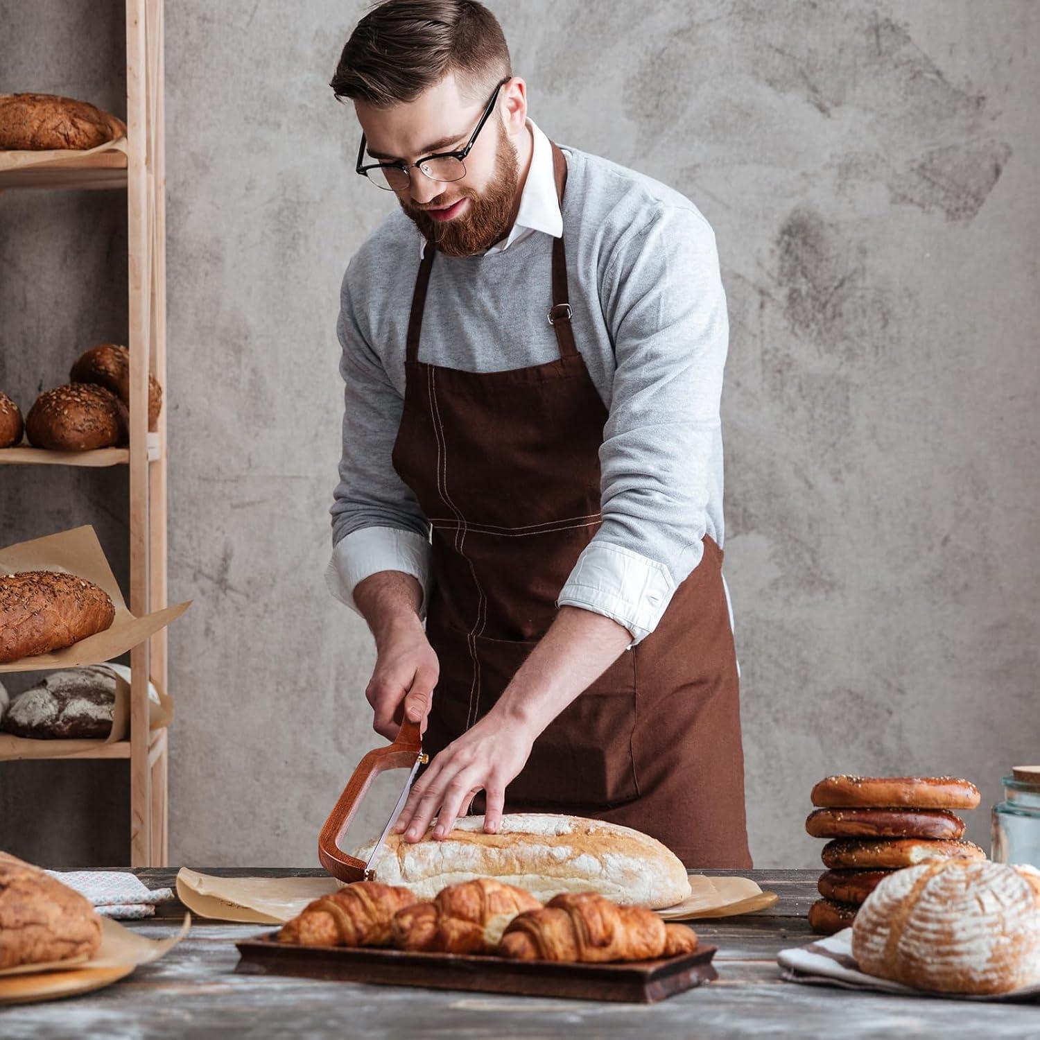 Cuchillo de Pan NANYI para Mano Izquierda - Mango de Madera Sapele