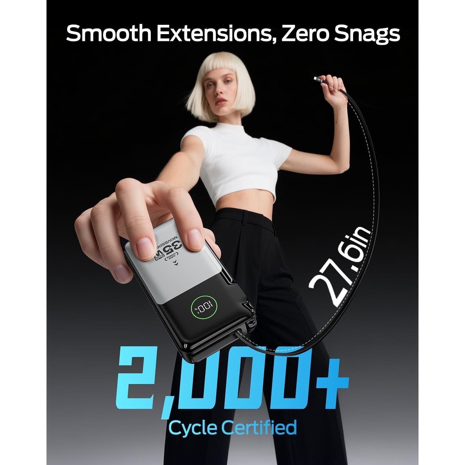 Cargador portátil 3 en 1 Move Speed 35W 10,000mAh USB-C