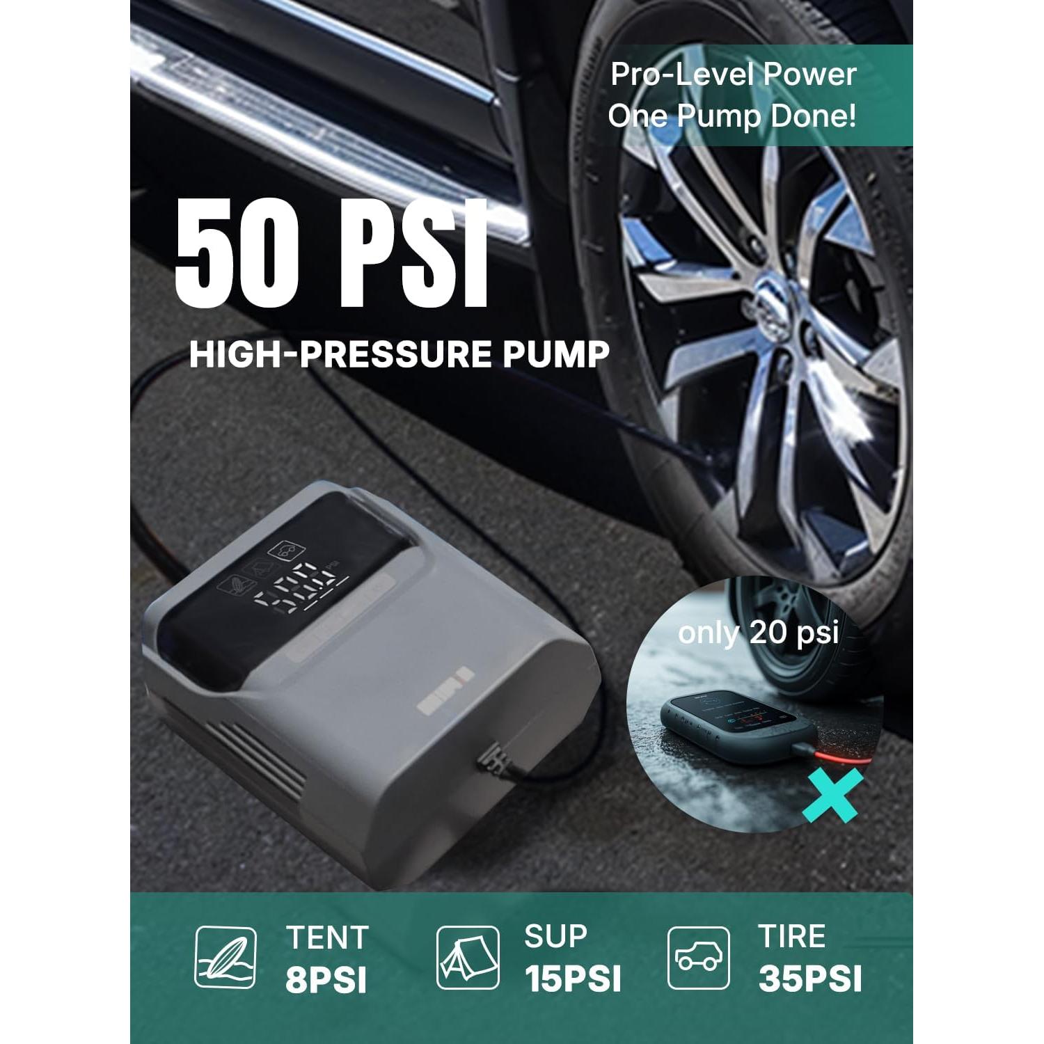 Bomba de Aire Eléctrica Niphean para Paddle y Neumáticos 50 PSI