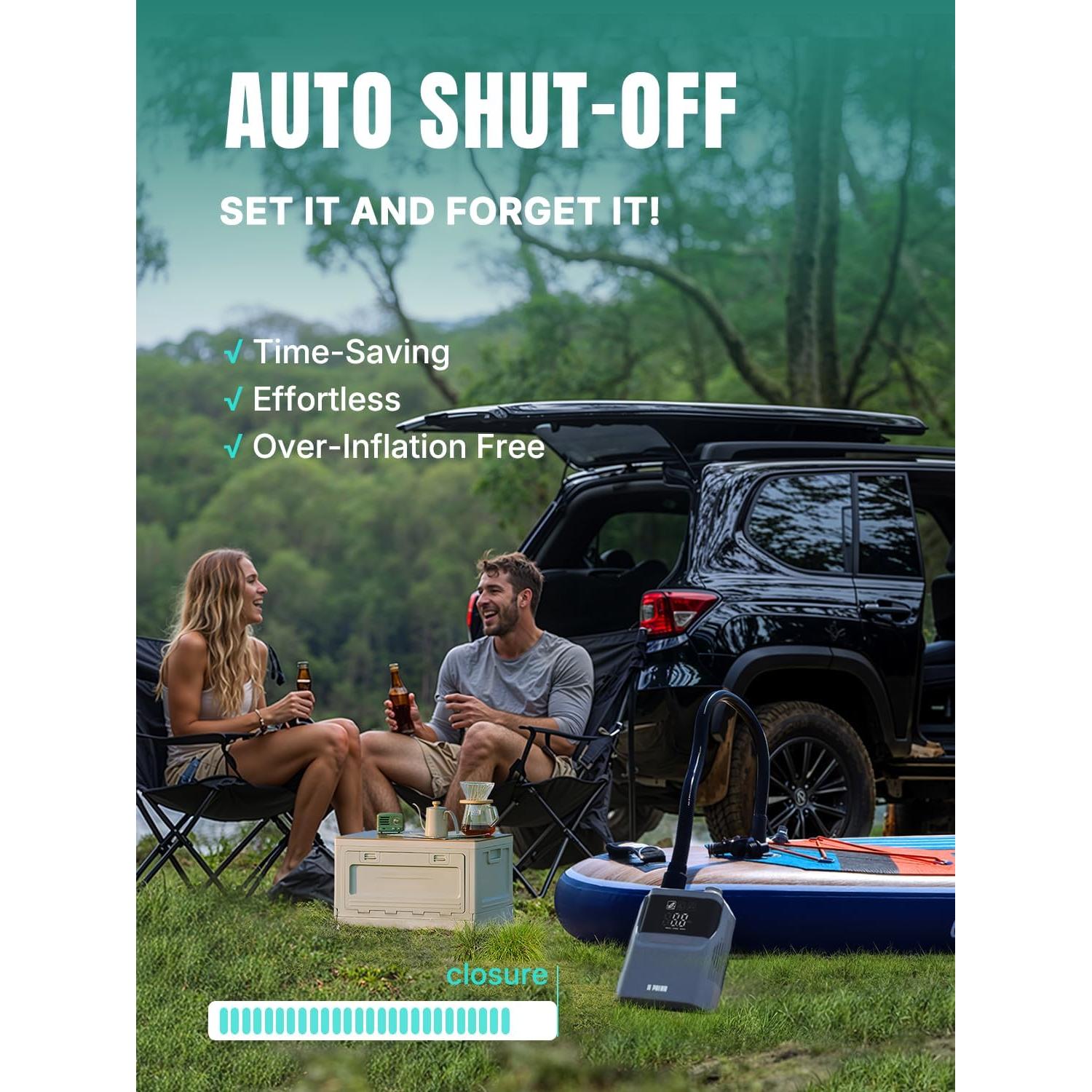 Bomba de Aire Eléctrica Niphean para Paddle y Neumáticos 50 PSI