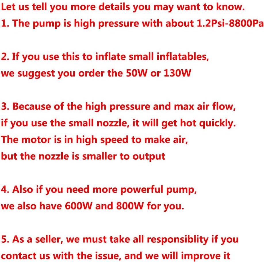Bomba Eléctrica de Aire BOMPOW 300W para Inflables y Colchones