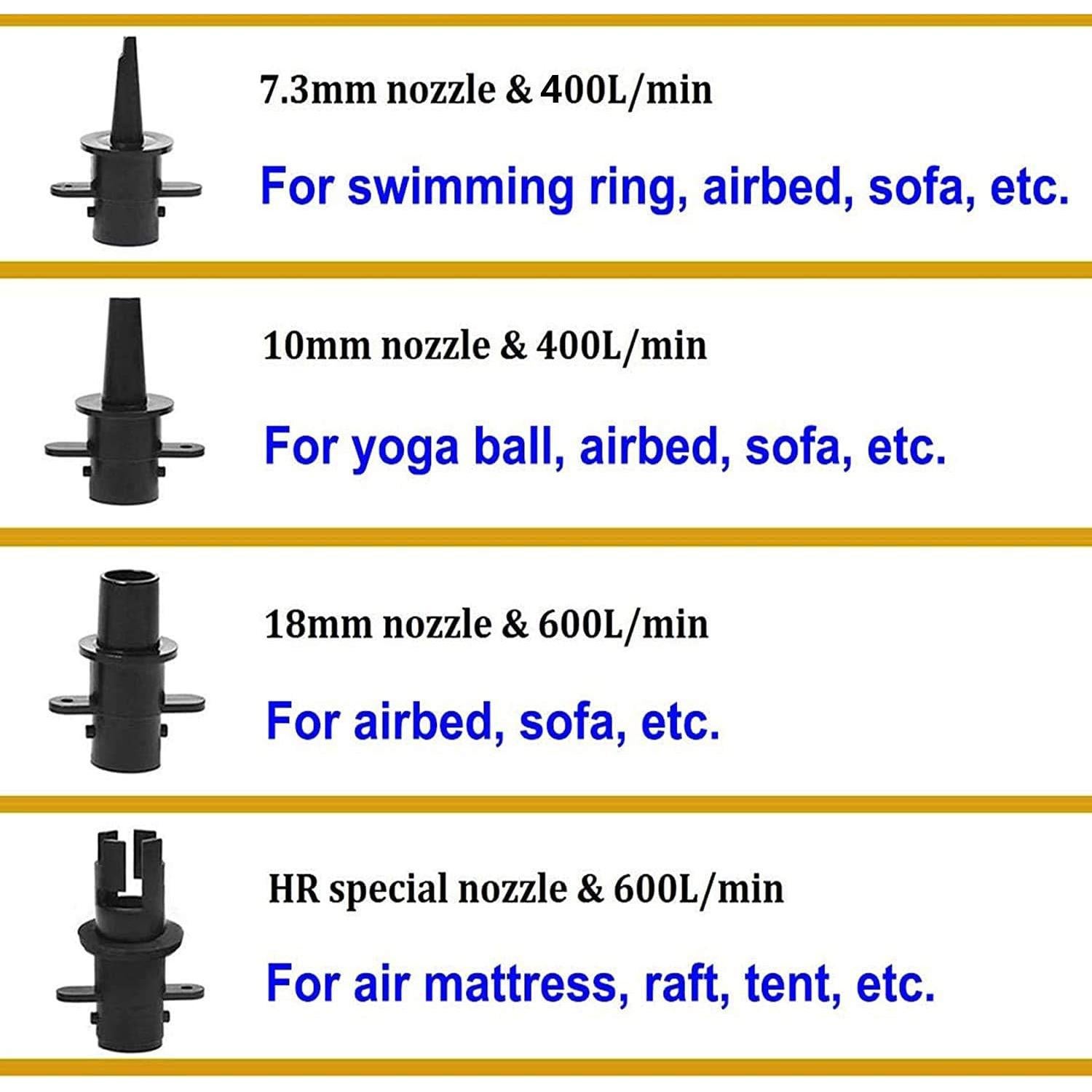 Bomba Eléctrica de Aire BOMPOW 300W para Inflables y Colchones