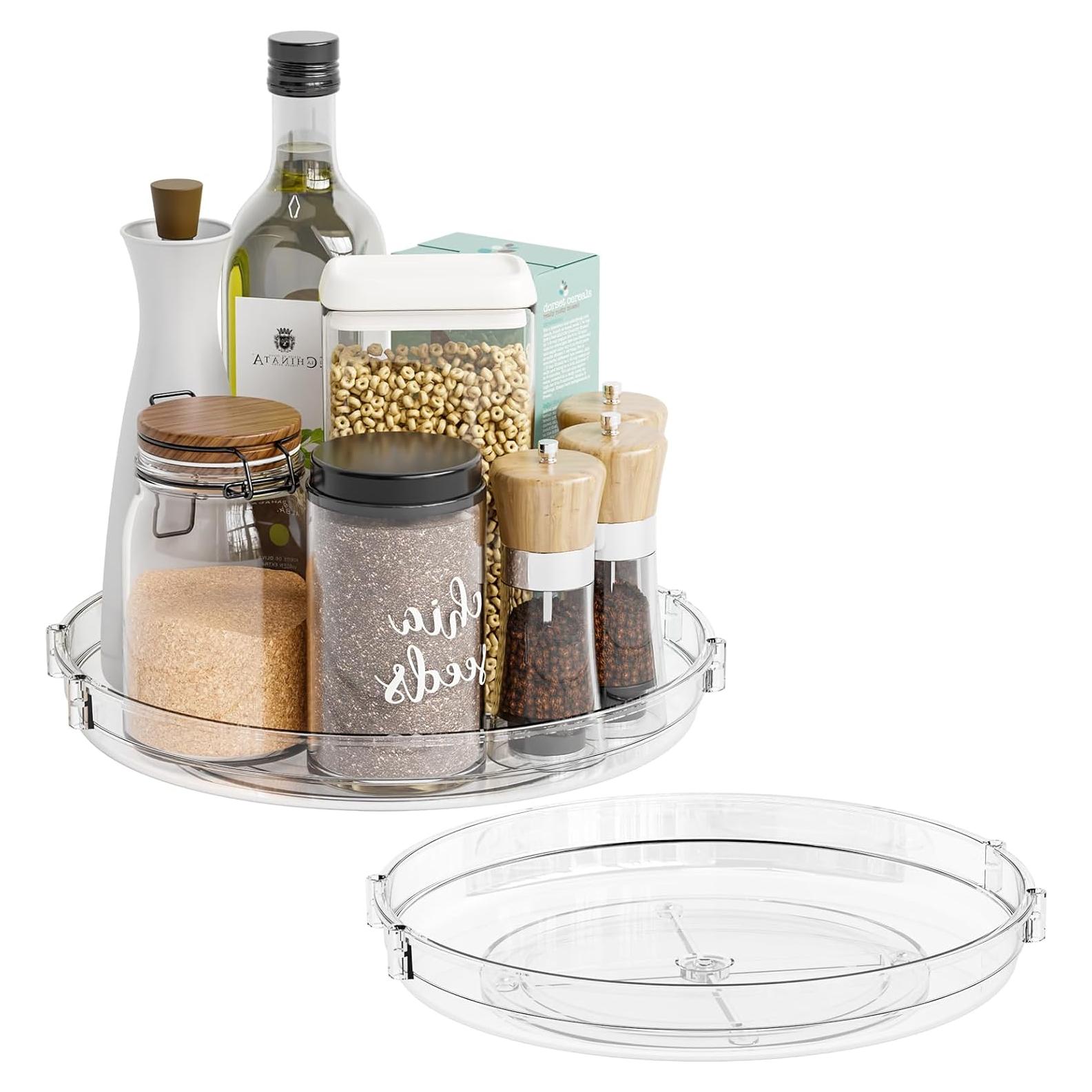 Organizador Giratorio SuoXing 24 cm Claro - 2 Paquetes