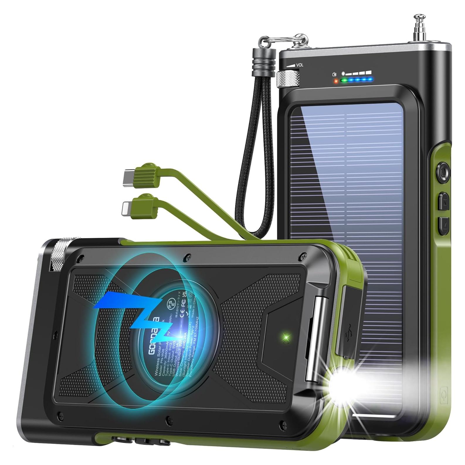 Banco de Energía Solar GOODaaa 45800mAh Cargador Inalámbrico