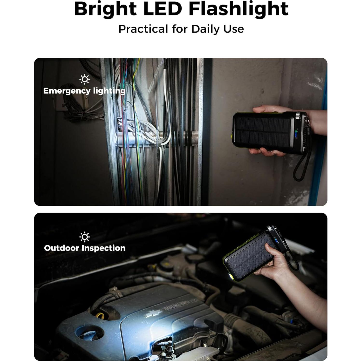 Banco de Energía Solar GOODaaa 45800mAh Cargador Inalámbrico