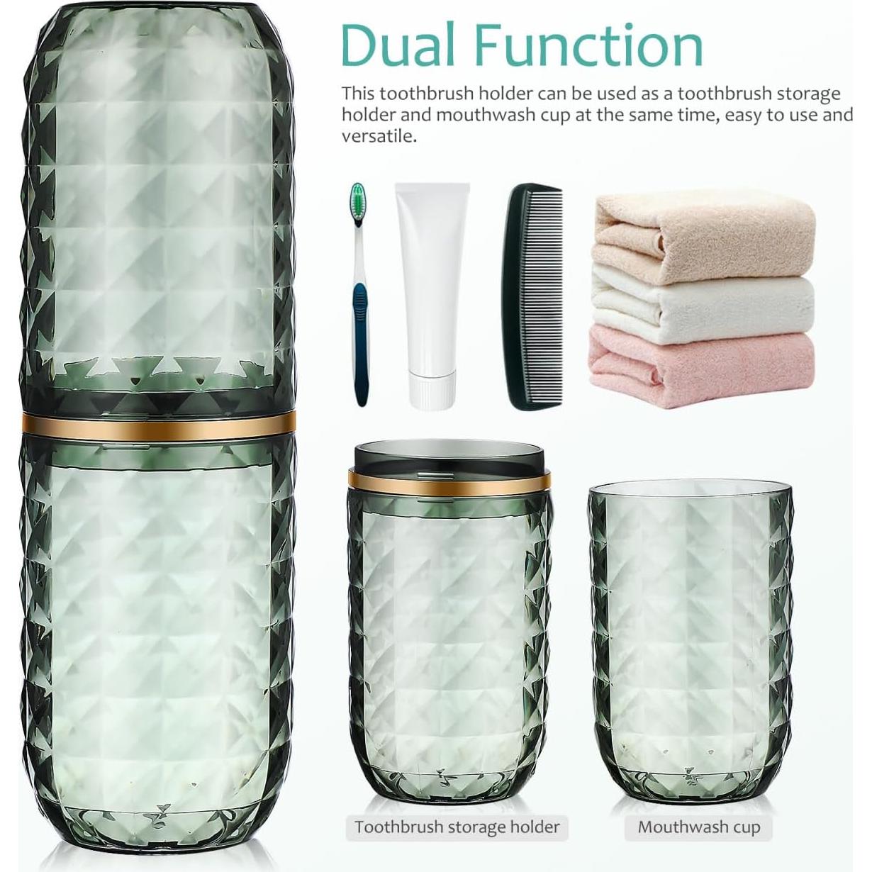 Estuche para Cepillo de Dientes Didiseaon Verde Portátil