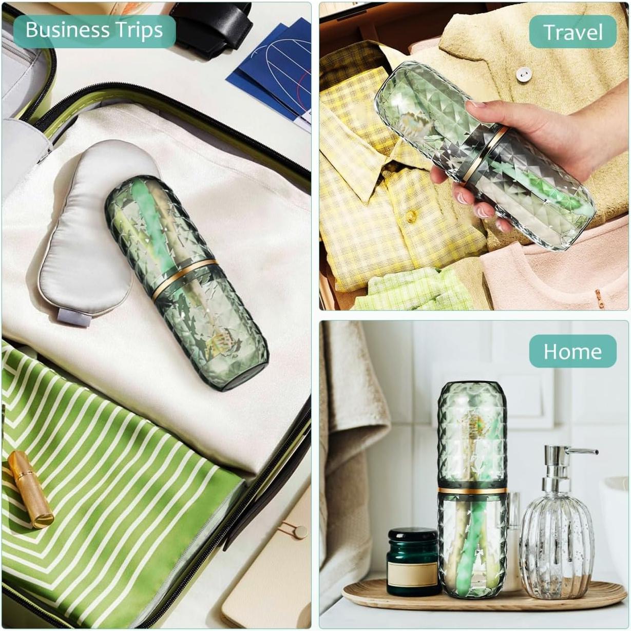 Estuche para Cepillo de Dientes Didiseaon Verde Portátil