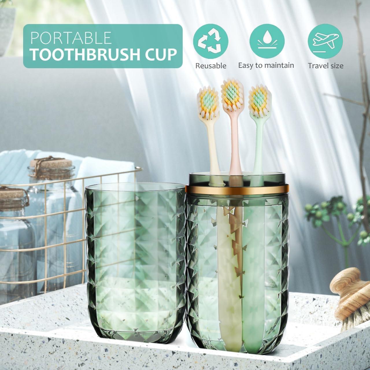 Estuche para Cepillo de Dientes Didiseaon Verde Portátil