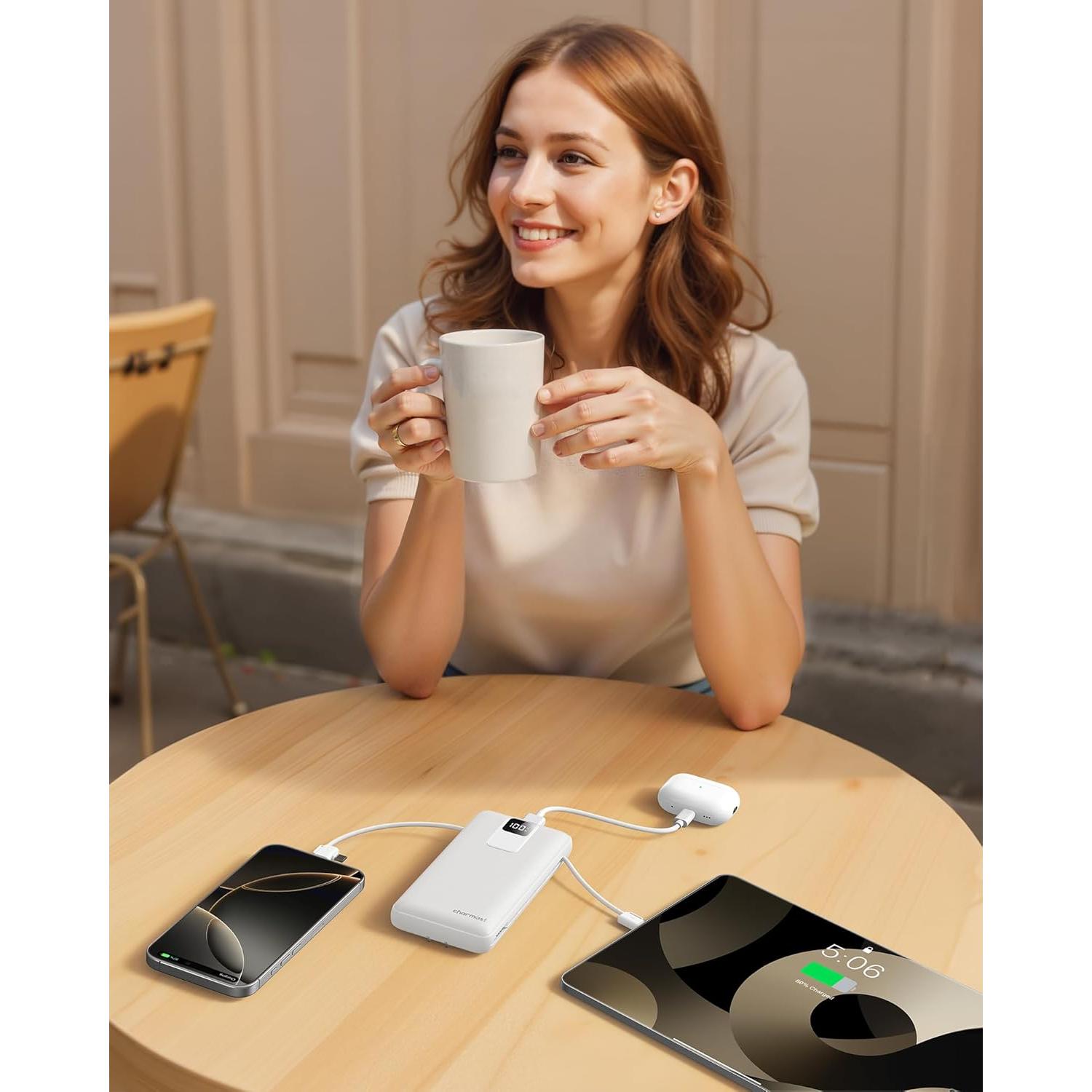 Cargador portátil Charmast 20000mAh USB C 20W carga rápida