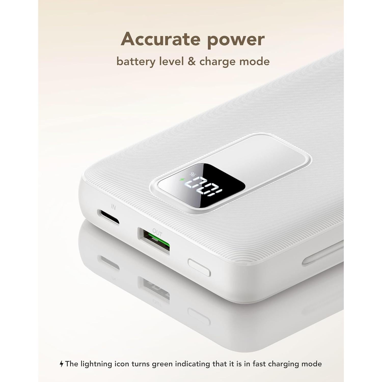 Cargador portátil Charmast 20000mAh USB C 20W carga rápida