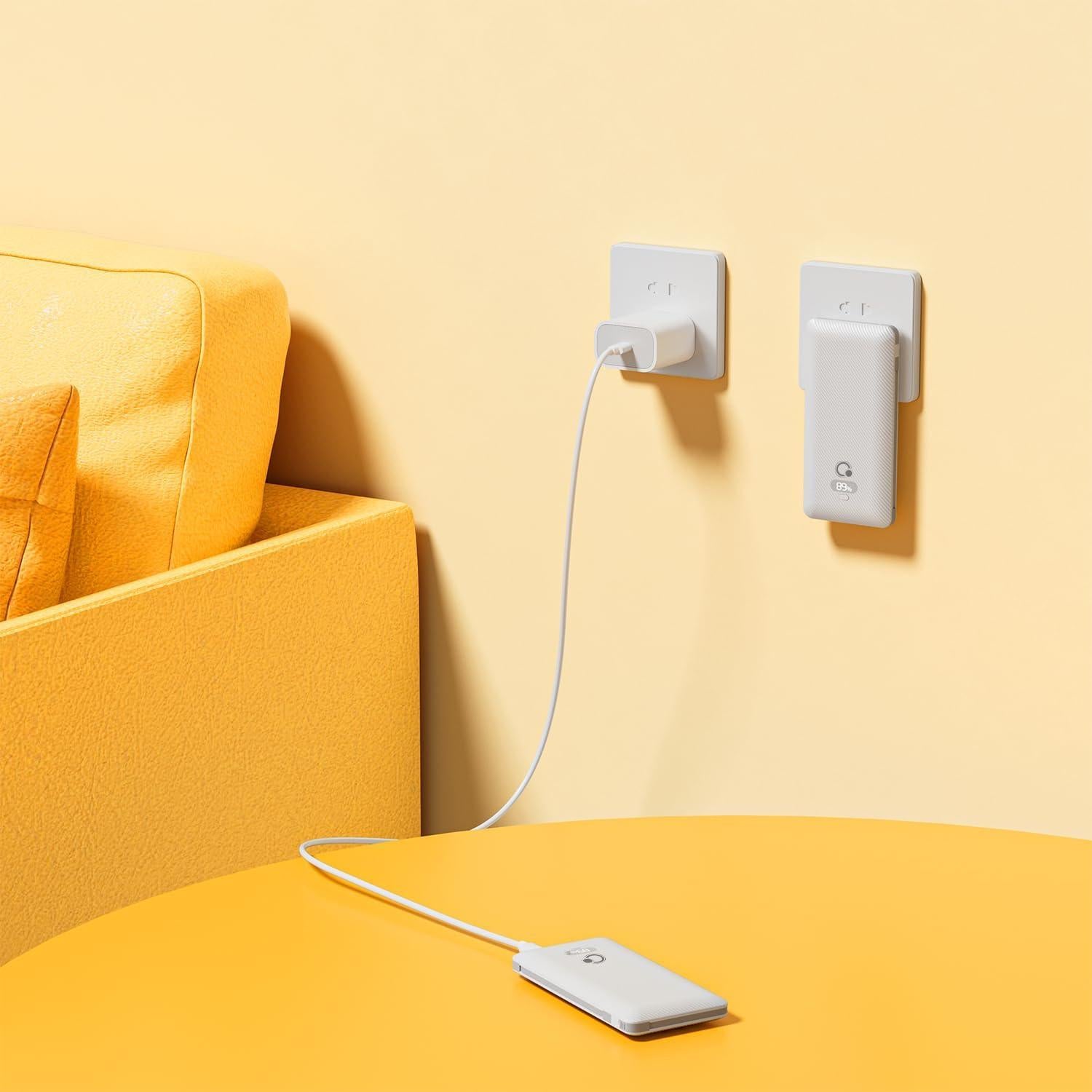 Cargador Portátil Brand Q 10000mAh con Enchufe AC y Carga Rápida