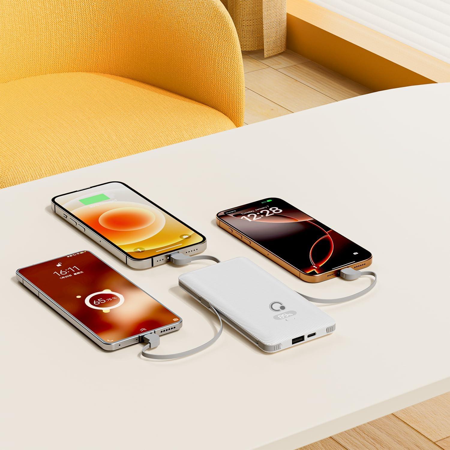 Cargador Portátil Brand Q 10000mAh con Enchufe AC y Carga Rápida