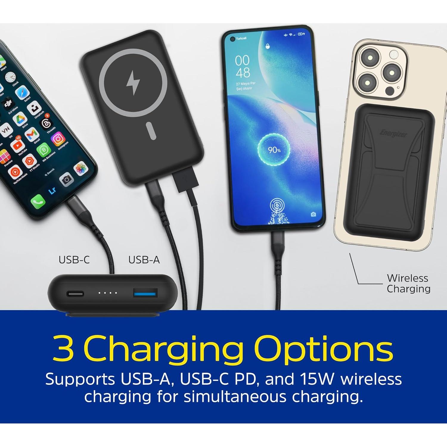 Banco de Energía Energizer QM10002PQ 10,000mAh Carga Rápida