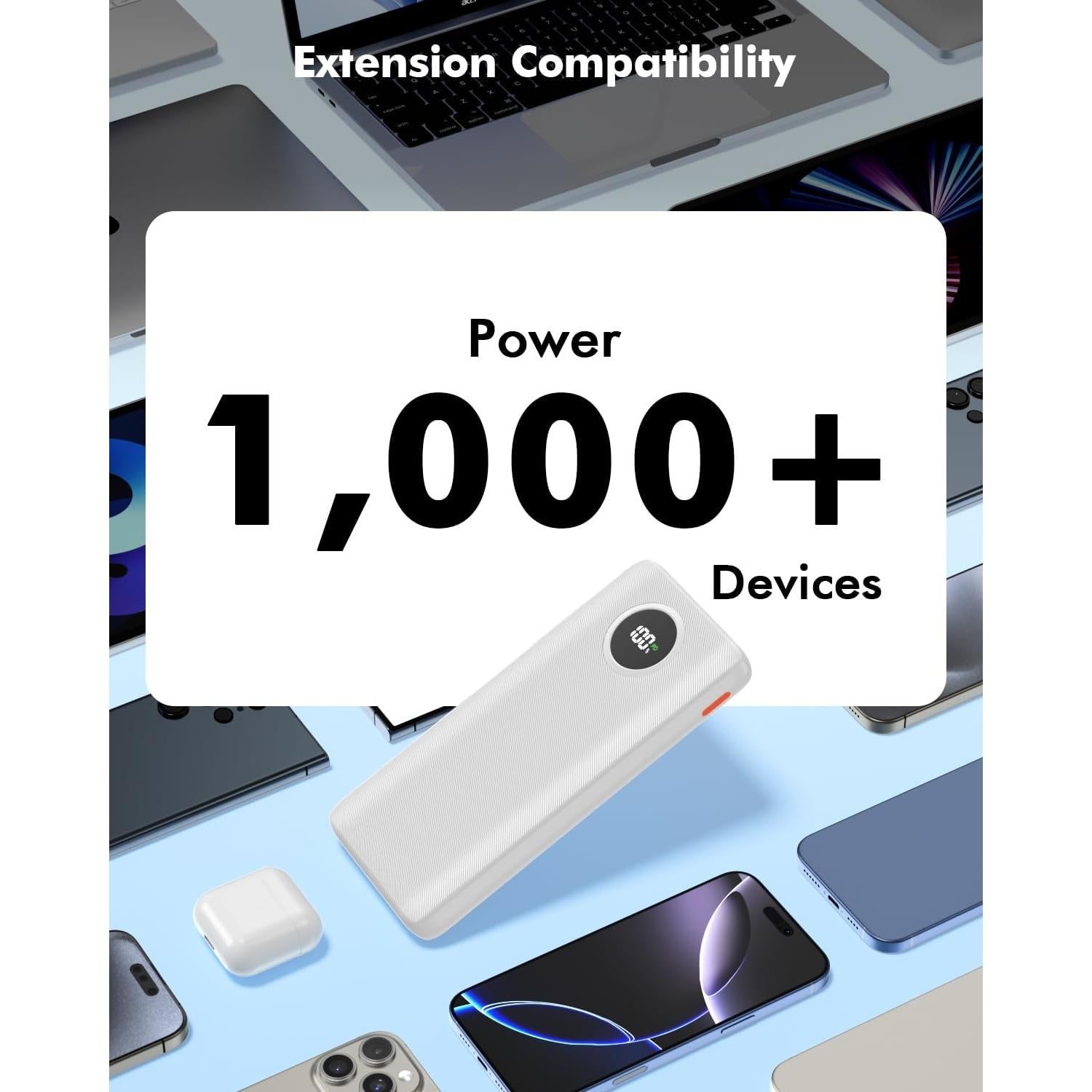 Cargador Portátil 10000mAh 22.5W PD con Cables Integrados