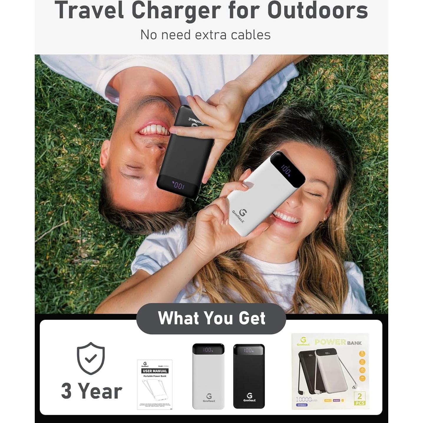 Batería Externa GrnOas.E 10000mAh Cargador Rápido 22.5W