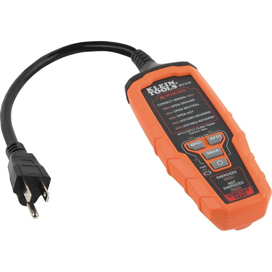 Probador de Enchufes Klein Tools RT310 GFCI AFCI 120V