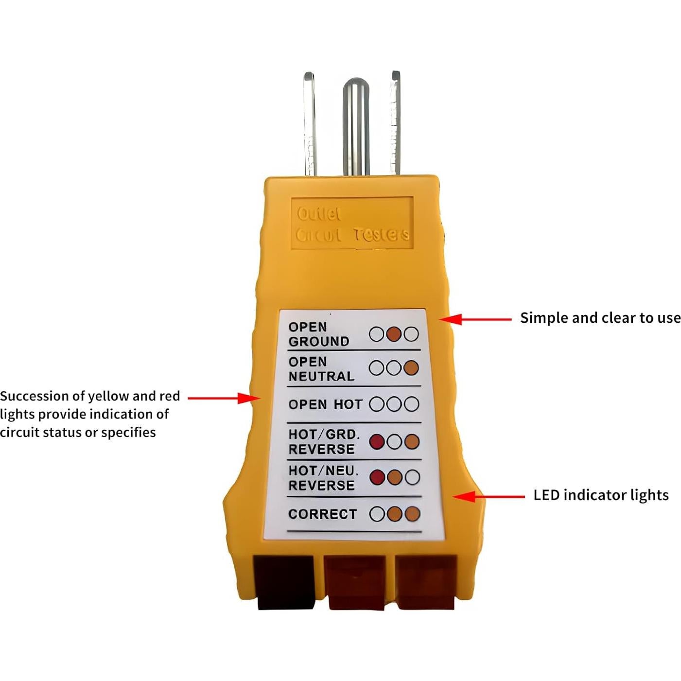 Probador de Salida Fengdinong para Enchufes Eléctricos 125V