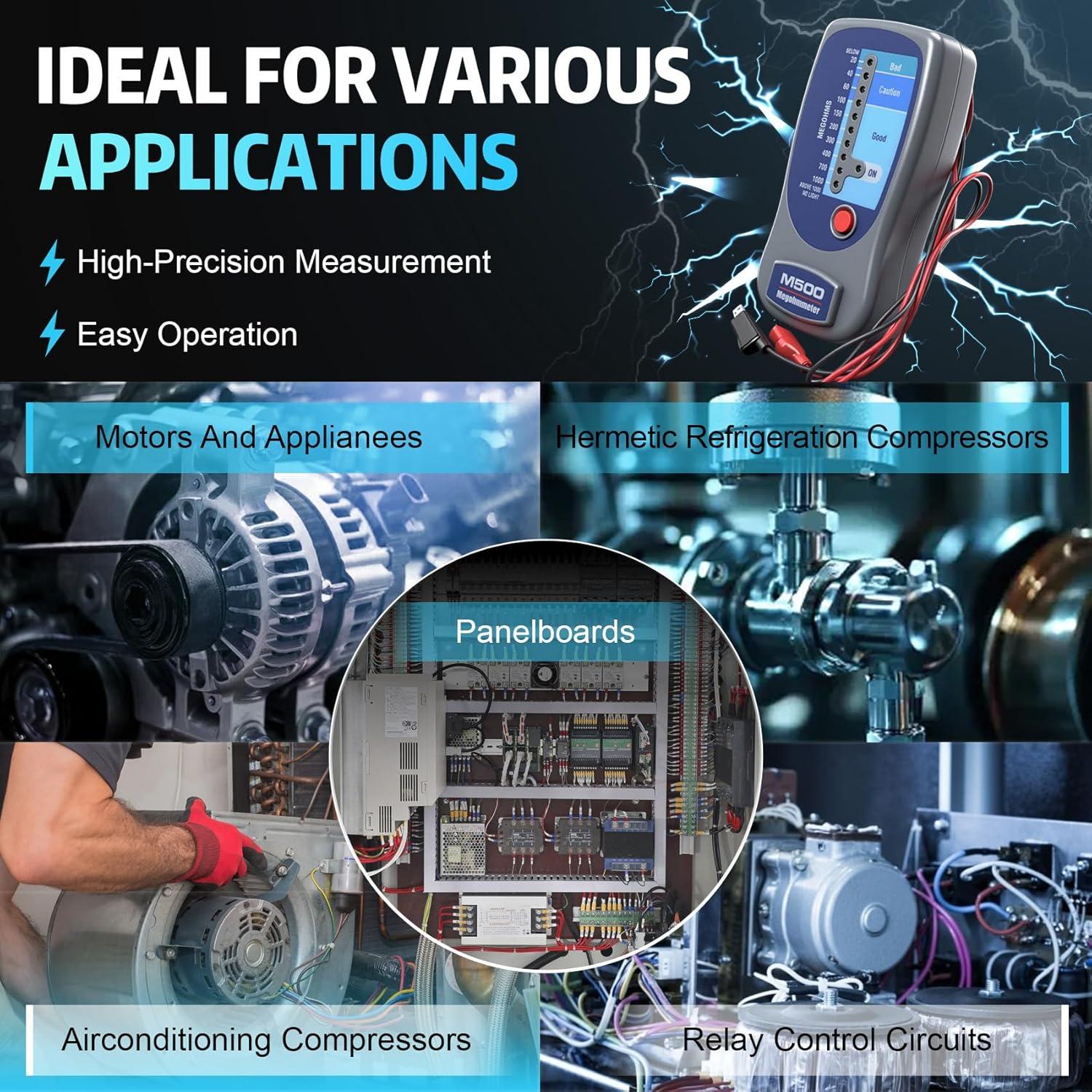 Megóhmetro YUKGAMS M500 500V para Prueba de Aislamiento