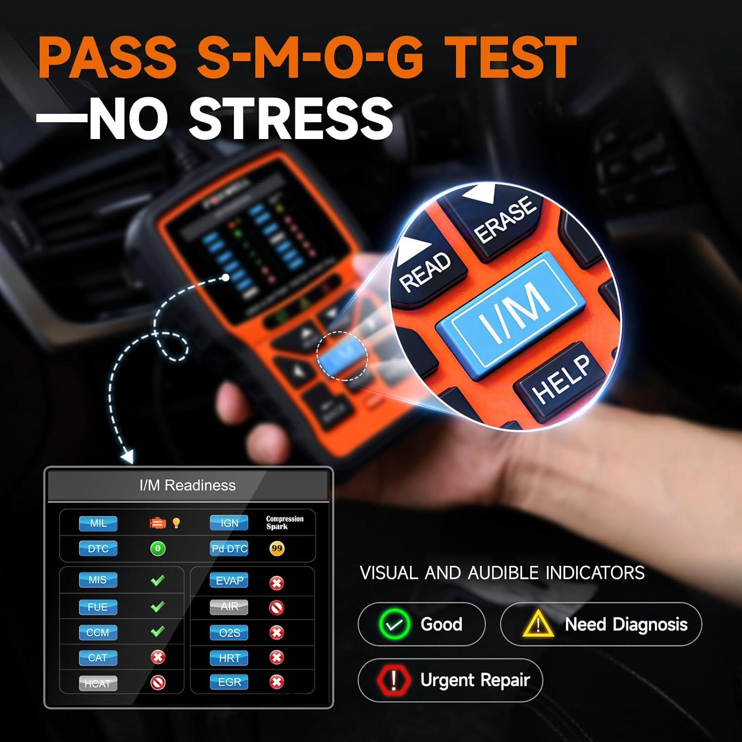 Escáner OBD2 y Probador de Batería FOXWELL NT301 Plus 12V