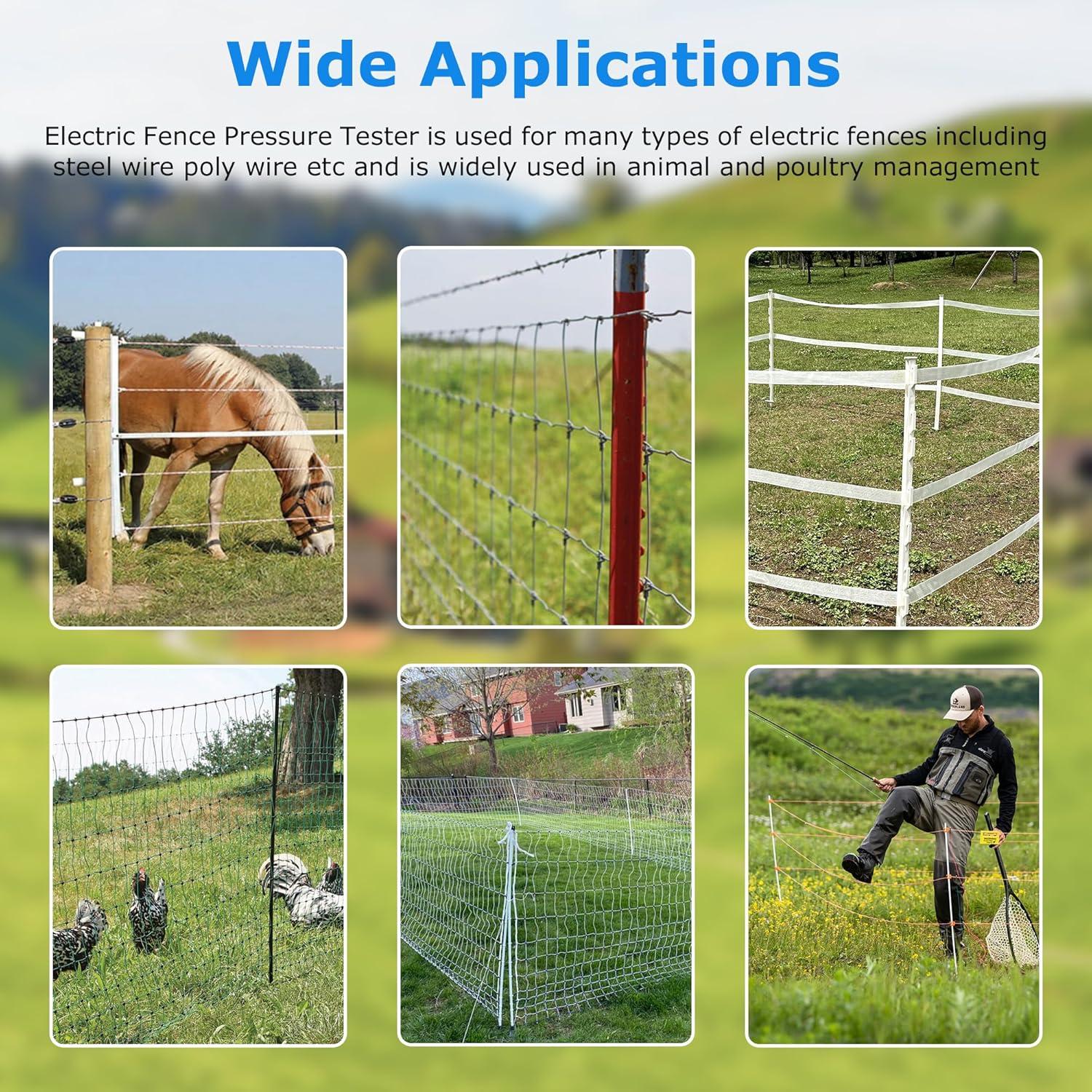 Probador de Voltaje de Cerca Eléctrica 12KV Doraami con 8 Luces