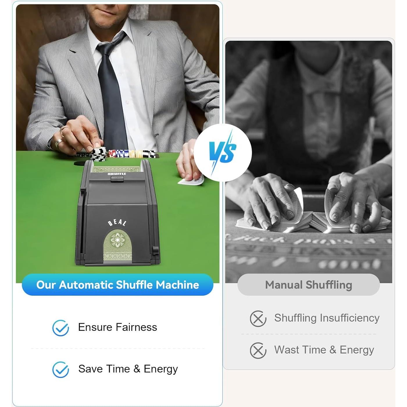 Máquina Automática de Barajar Cartas lxrnqcey - Ligera y Eficiente